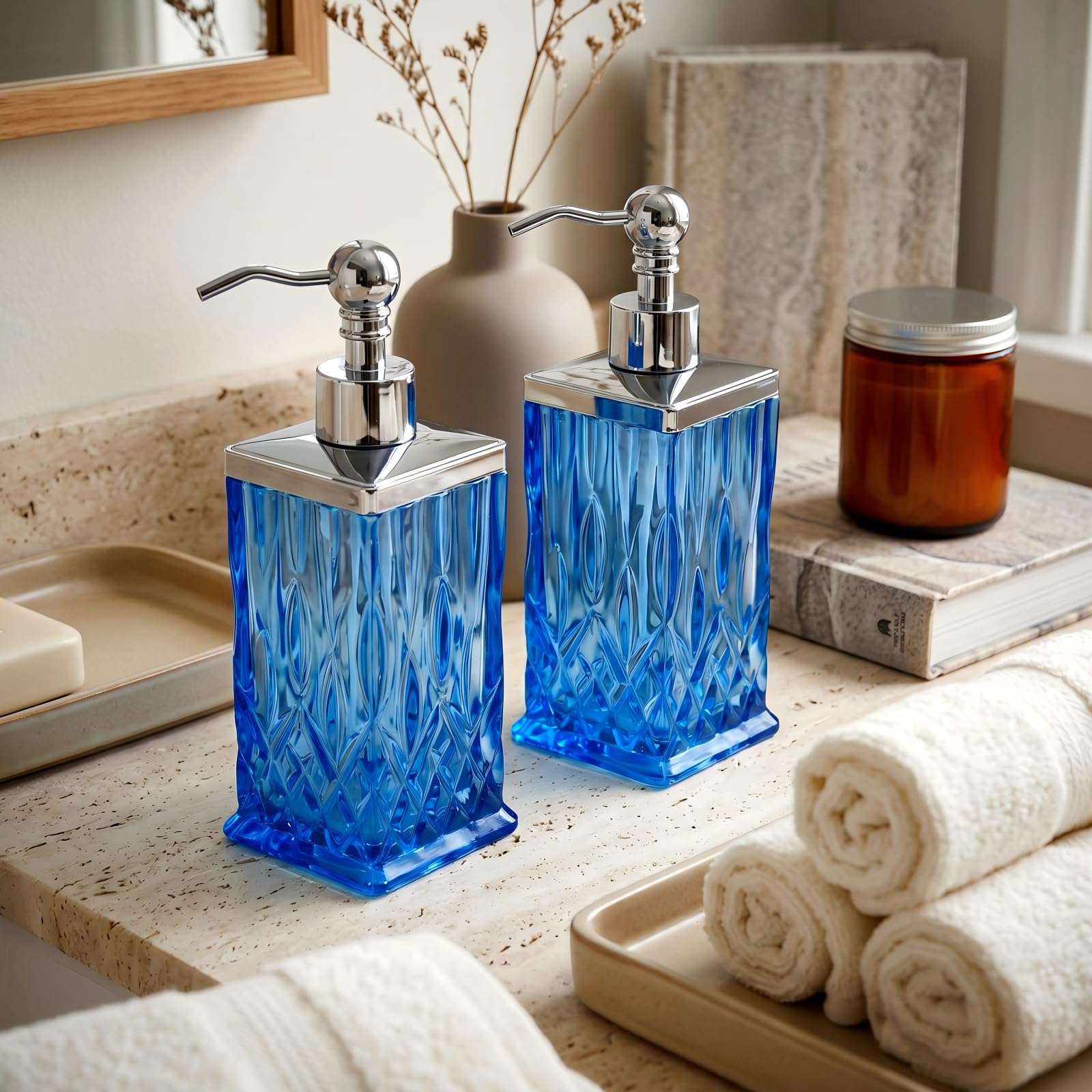 2 Pack 10Oz Blue Soap Dispenser (2 Count)