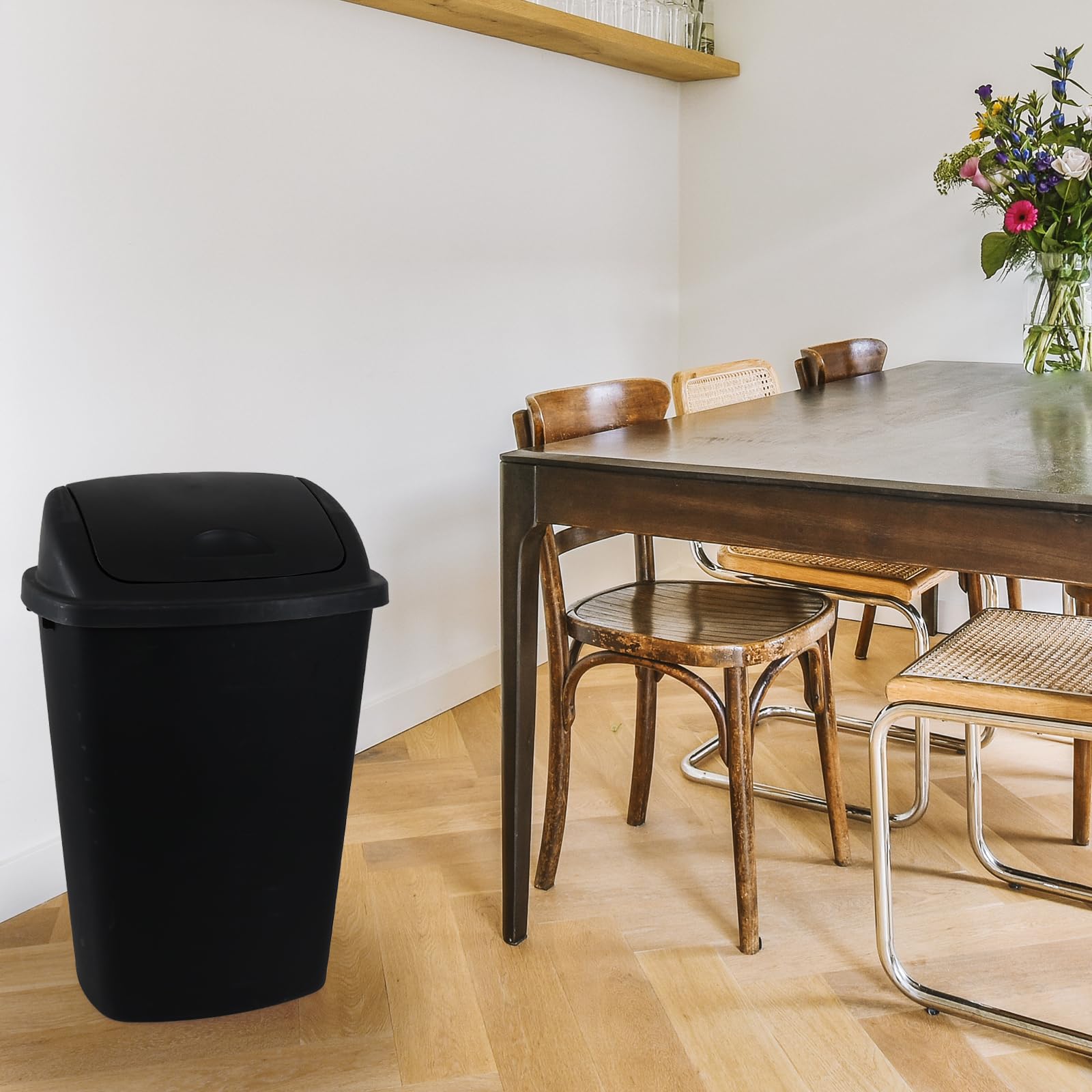 13 Gallon Swing Top Garbage Cans (4 Count)