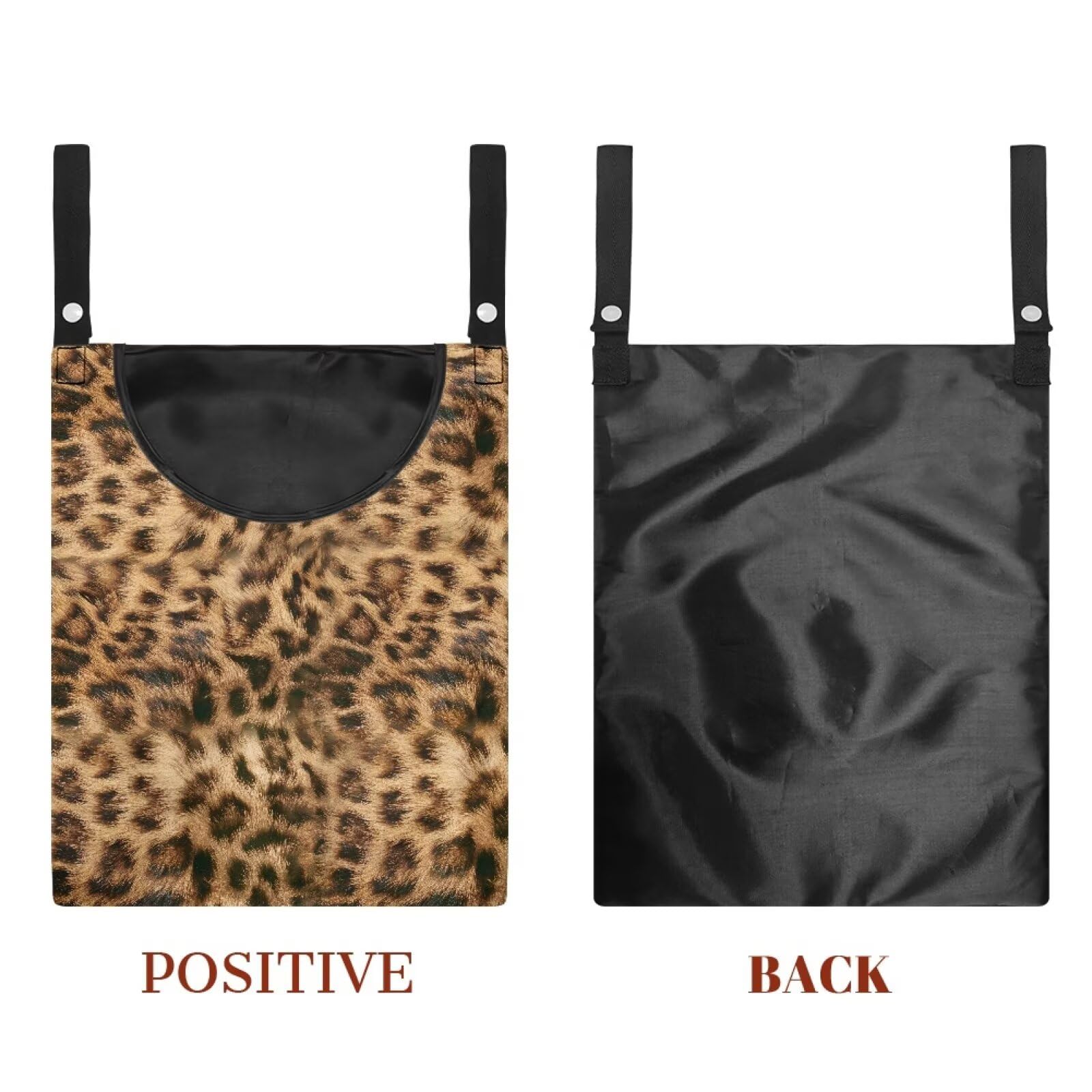 Brown Leopard Print Clothespin Bags Moon Space