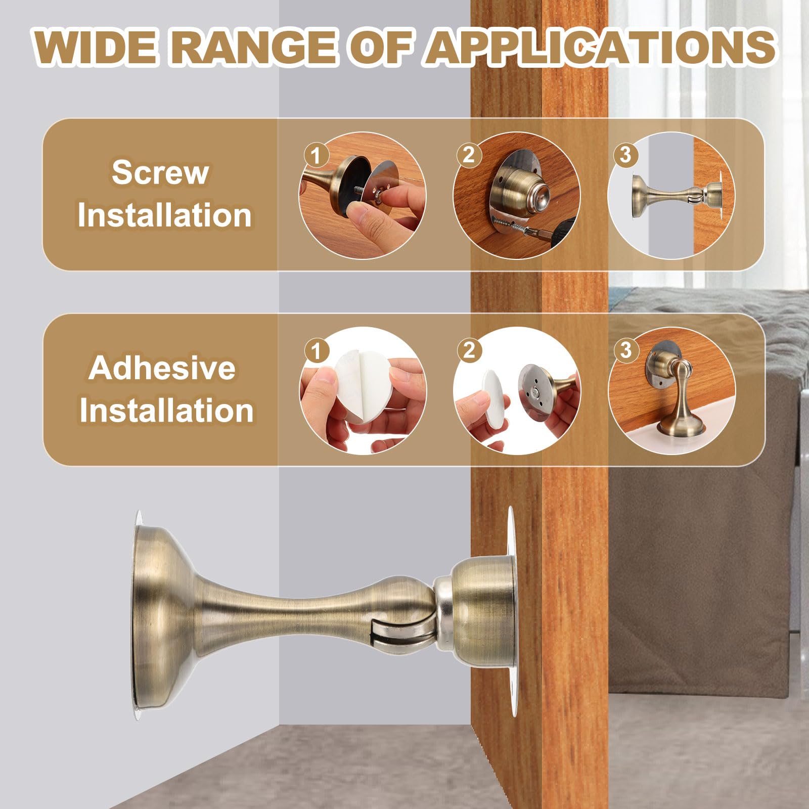 Magnetic Door Stoppers Stainless Steel Door Stops