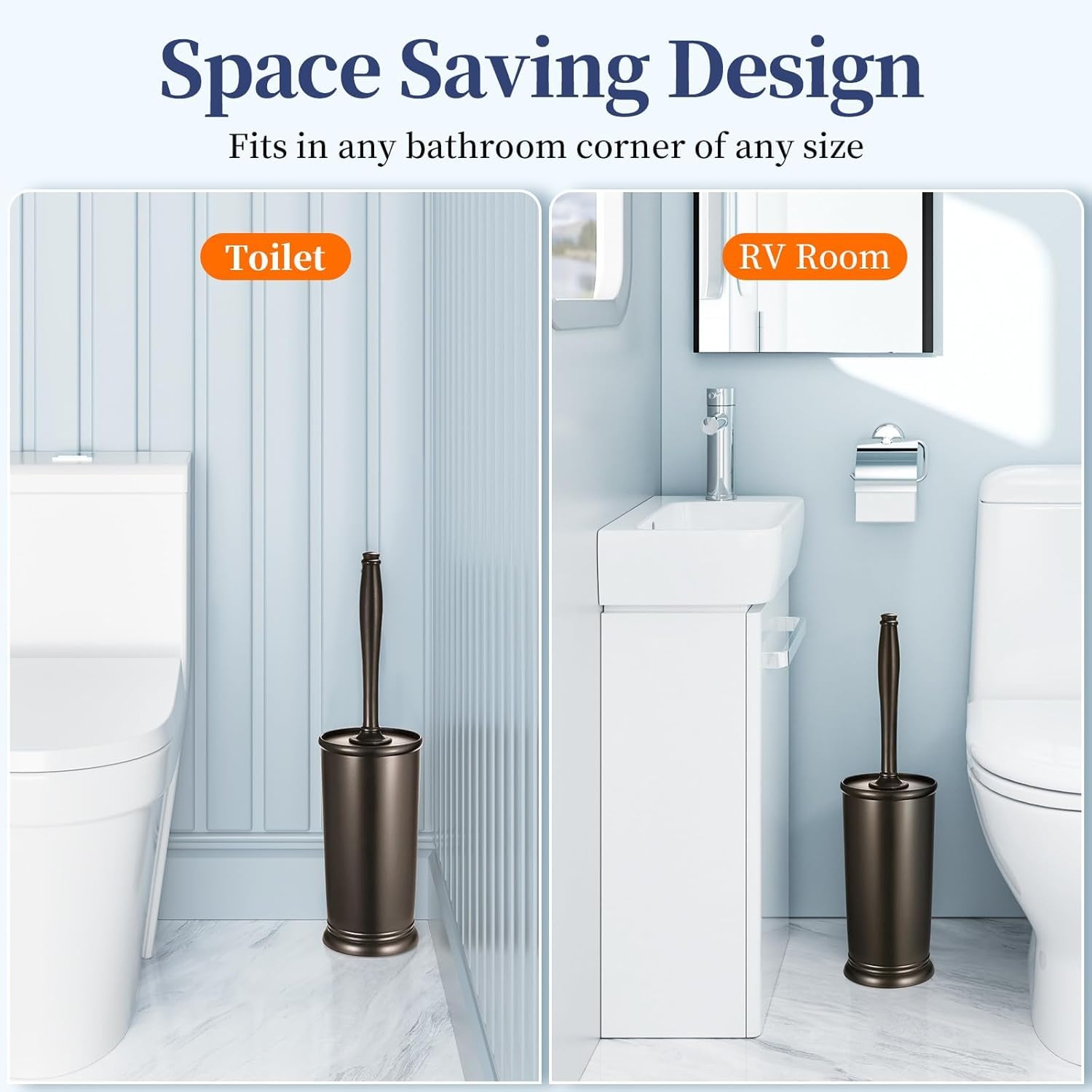 Toilet Bowl Brush Holder Set (3 Count)