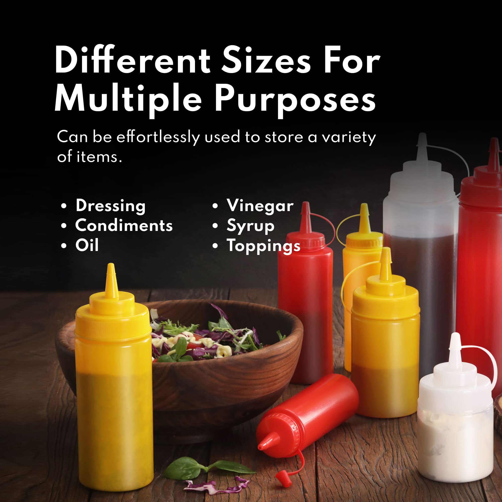 8 oz Red Squeeze Bottle