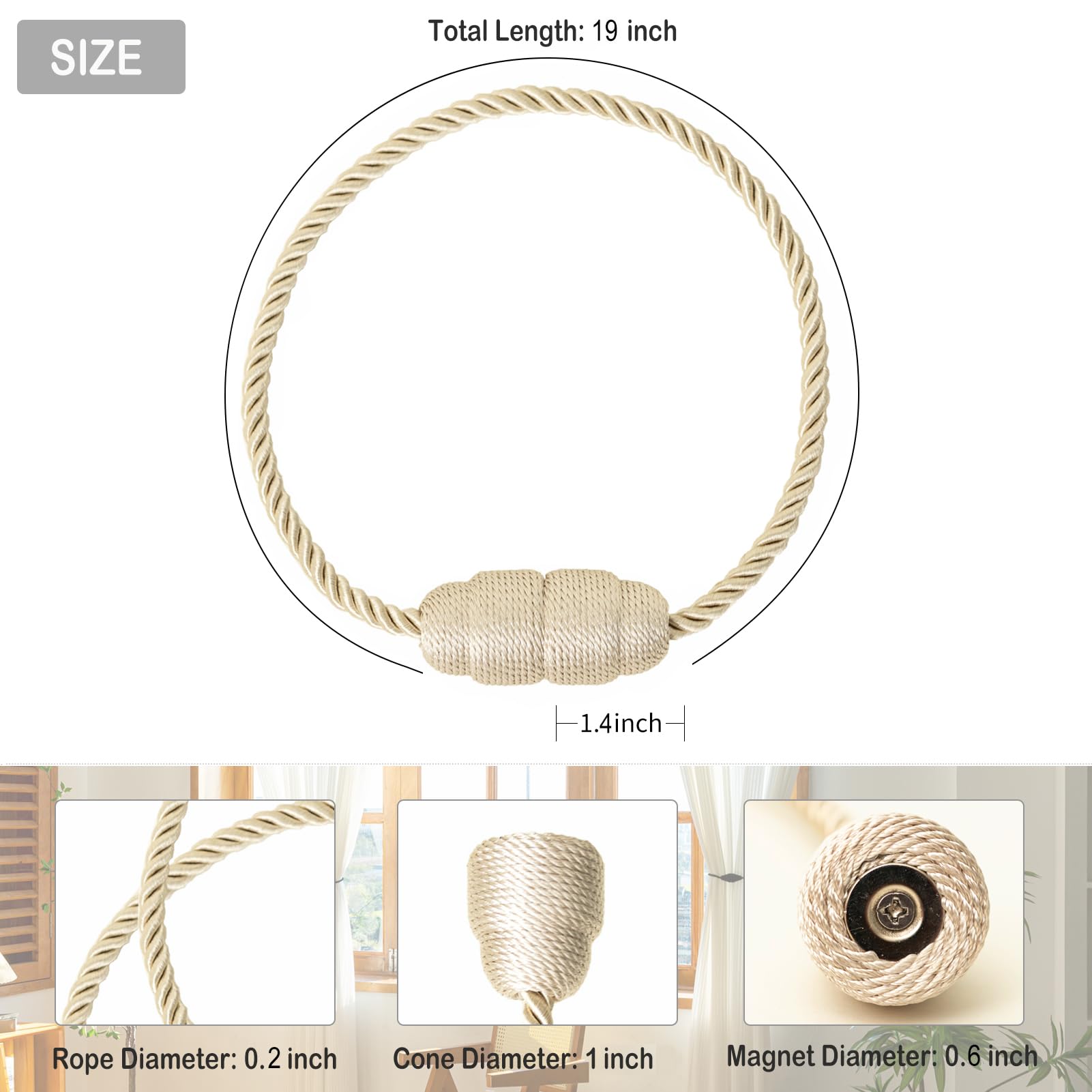 Magnetic Curtain Tiebacks