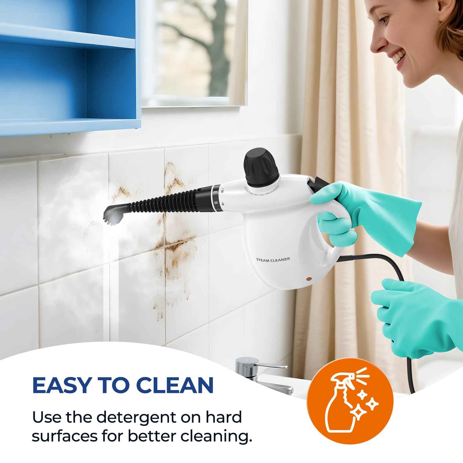 13Pcs Pressurized Handheld Steam Cleaner (13 Count)