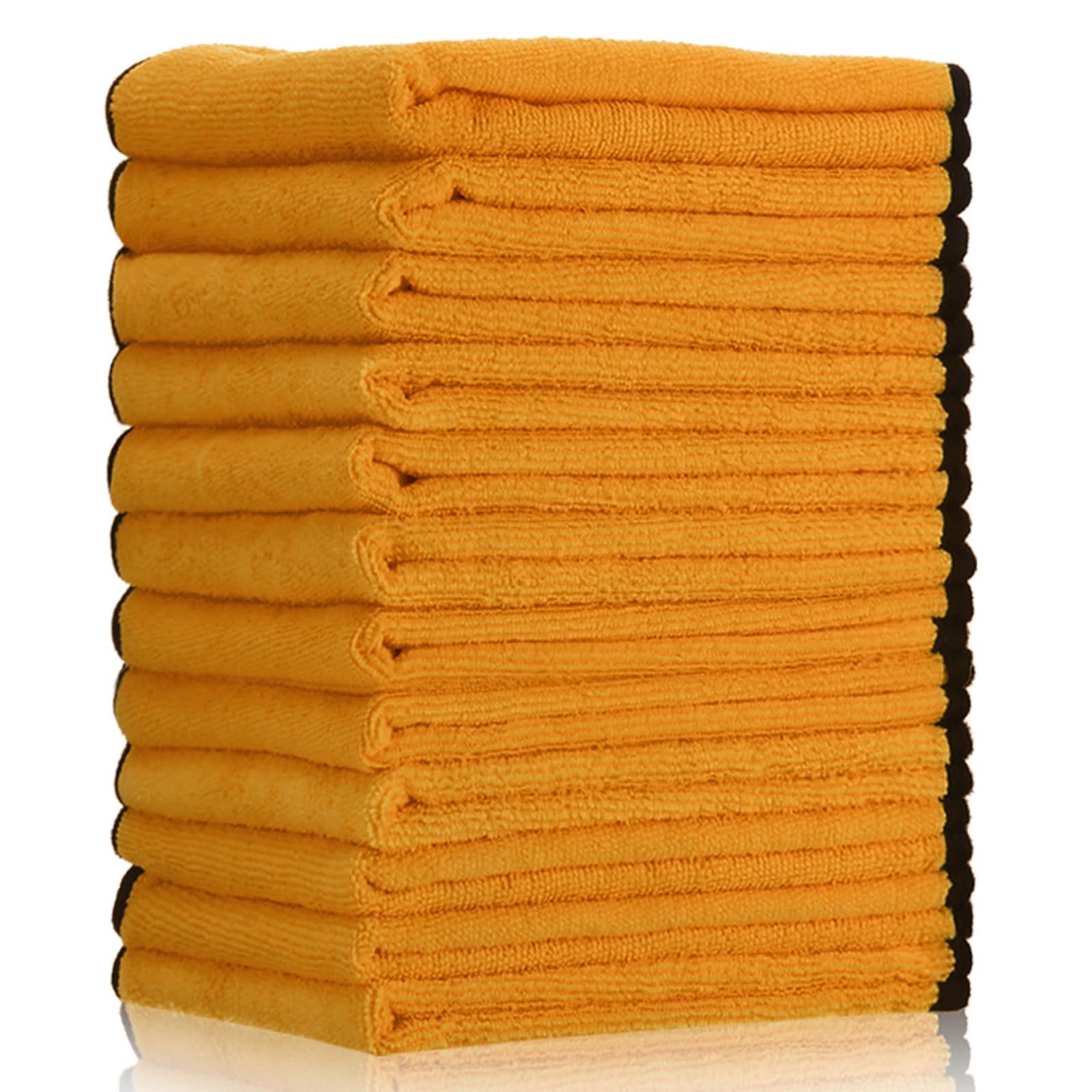 12 Pcs Yellow Microfiber Towels (12 Count)