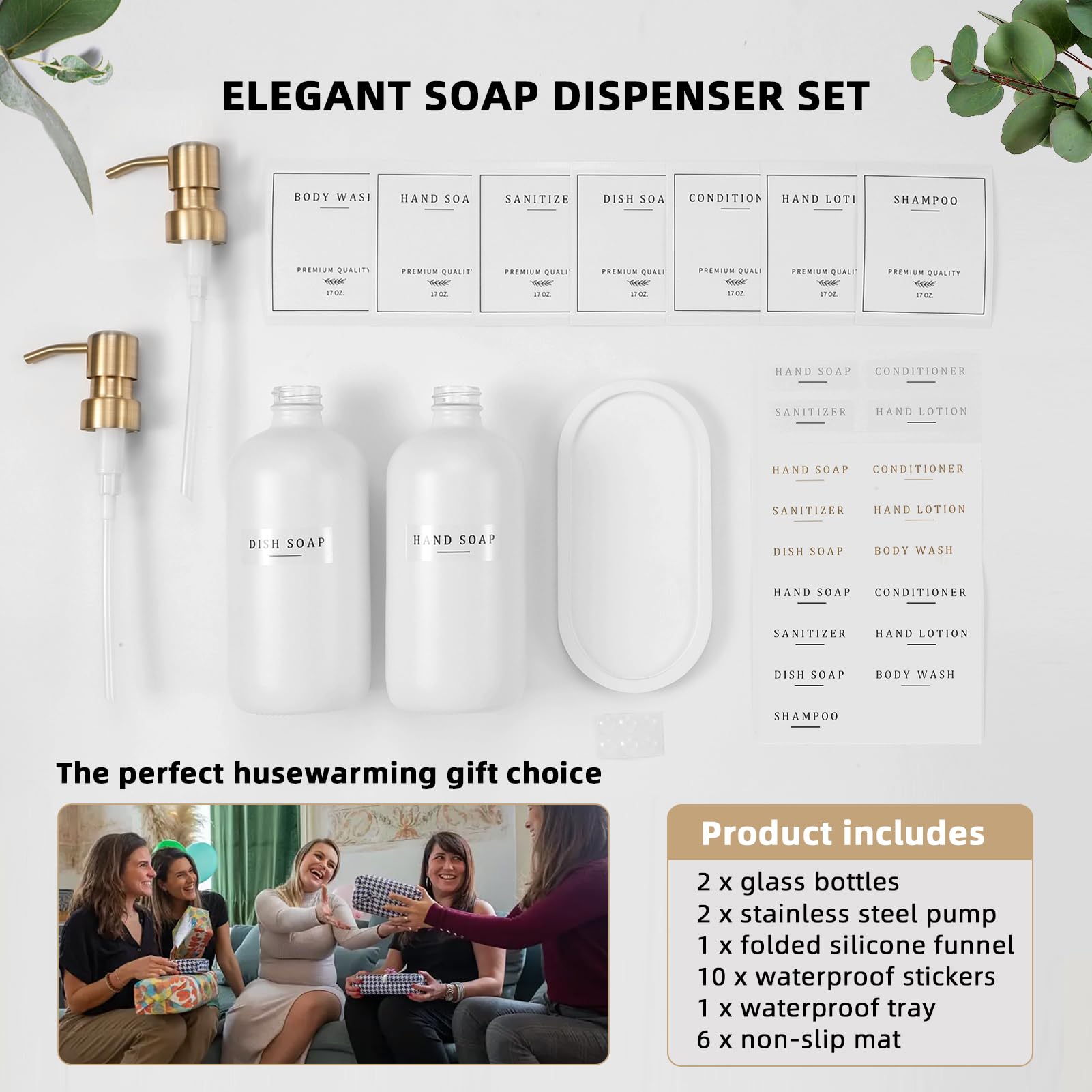 Soap Dispenser Bathroom (4 Count)
