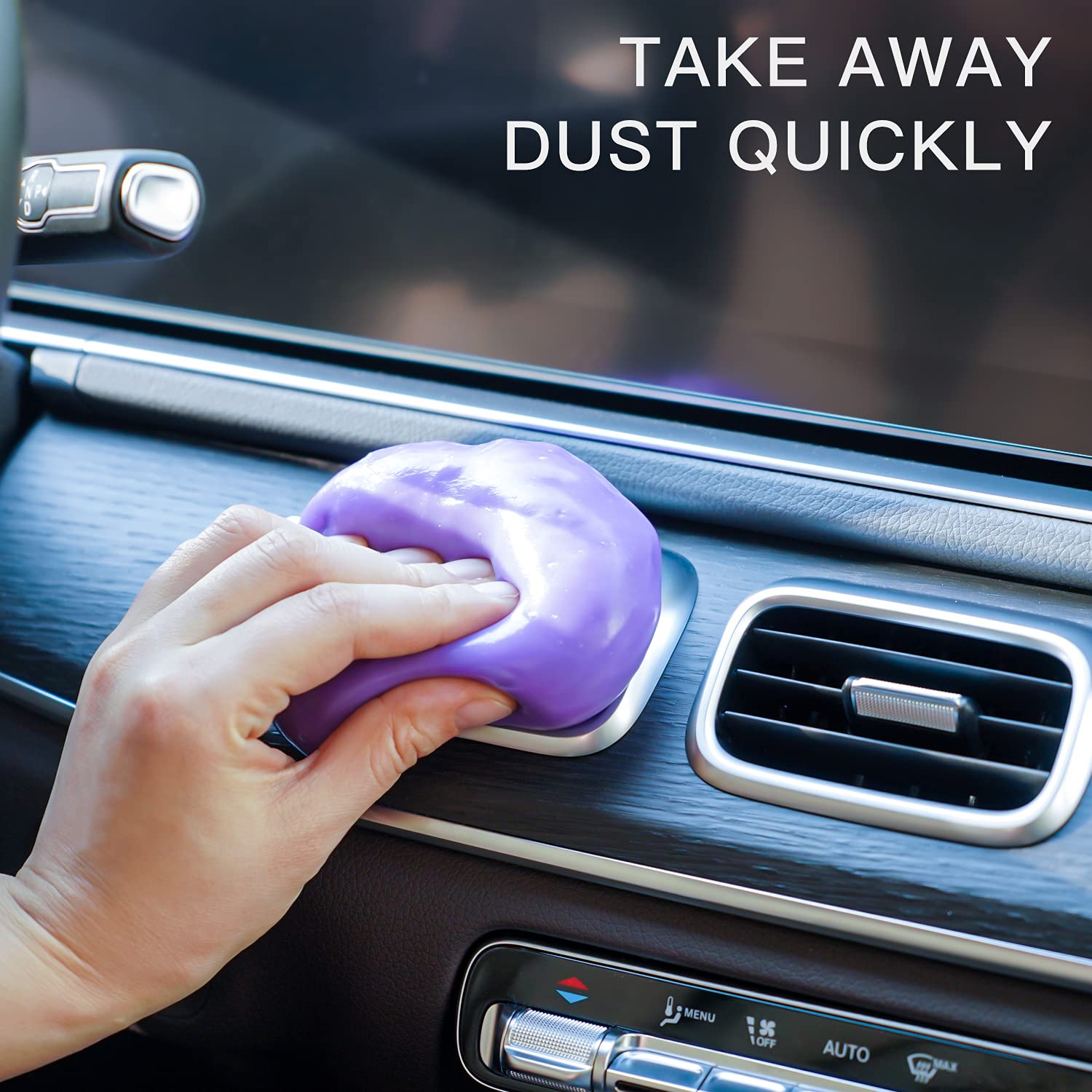 2Pack Cleaning Gel for Car Cleaning Putty Car Slime for Cleaning Car Detailing Putty Detail Tools Car Interior Cleaner Automotive Car Cleaning Kits Keyboard Cleaner Blue Purple (11.2 Ounce)