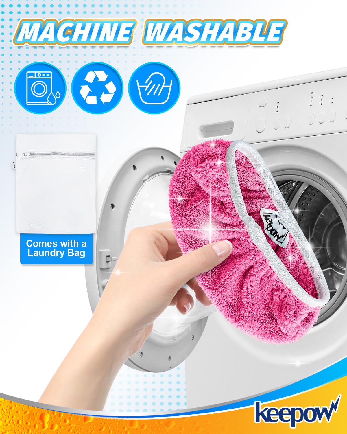 Reusable Microfiber Mop Pads Compatible with Swiffer Sweeper (6 Count)