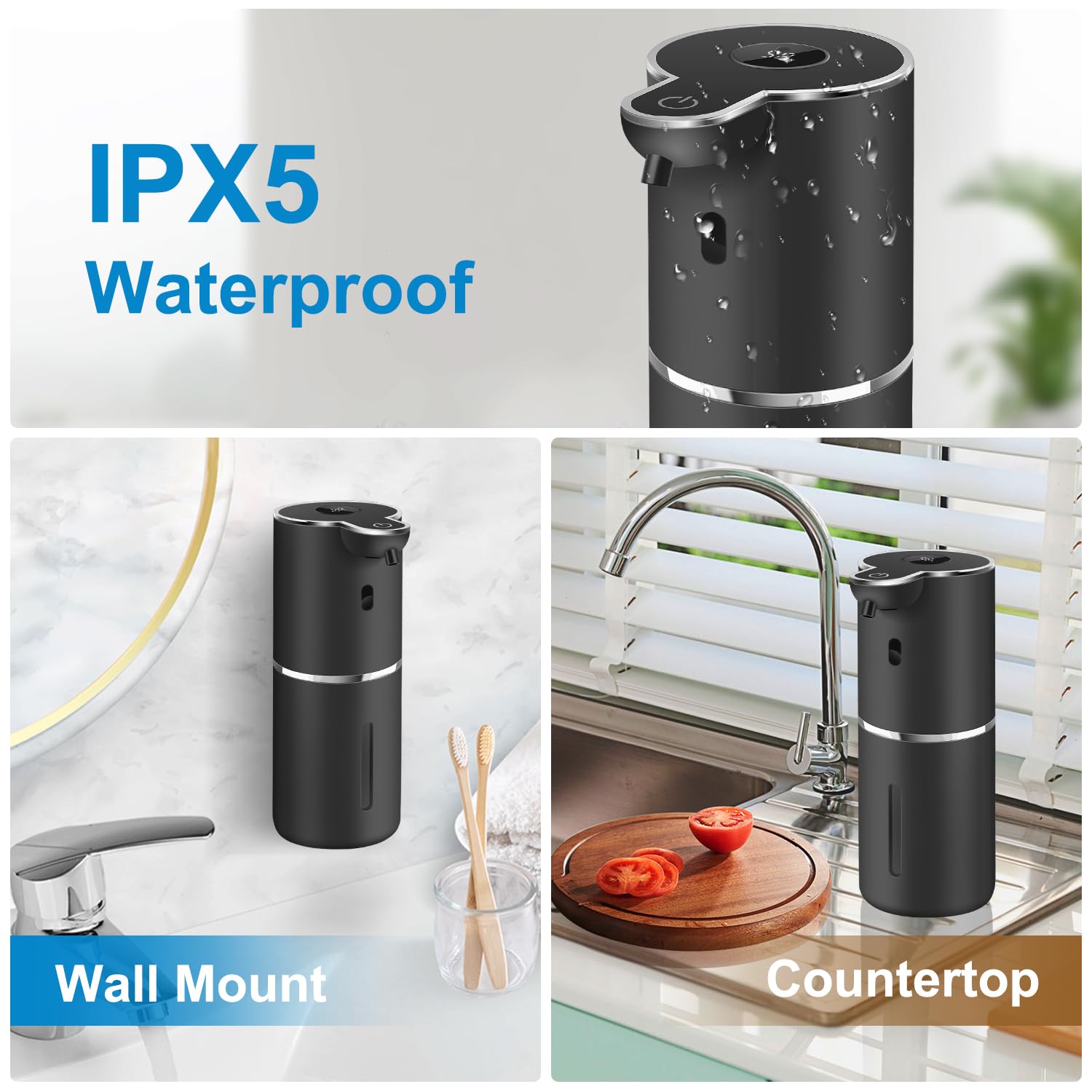 Automatic Liquid Soap Dispenser with 6 Levels Soap Adjustable