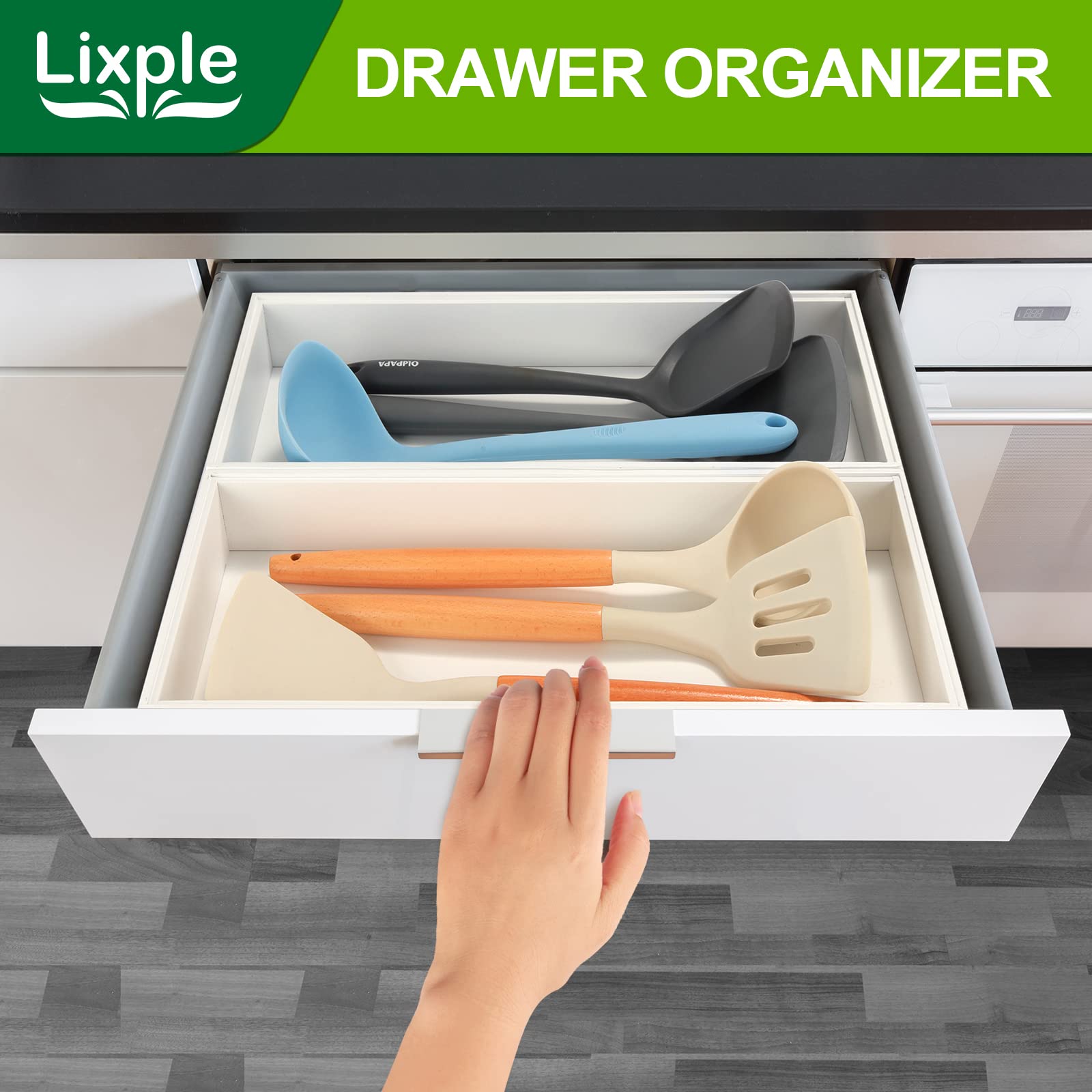 Bamboo Kitchen Drawer Organizer (2 Count)