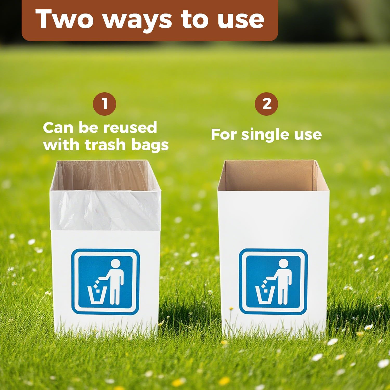 13 Gallon Cardboard Trash cans for Events