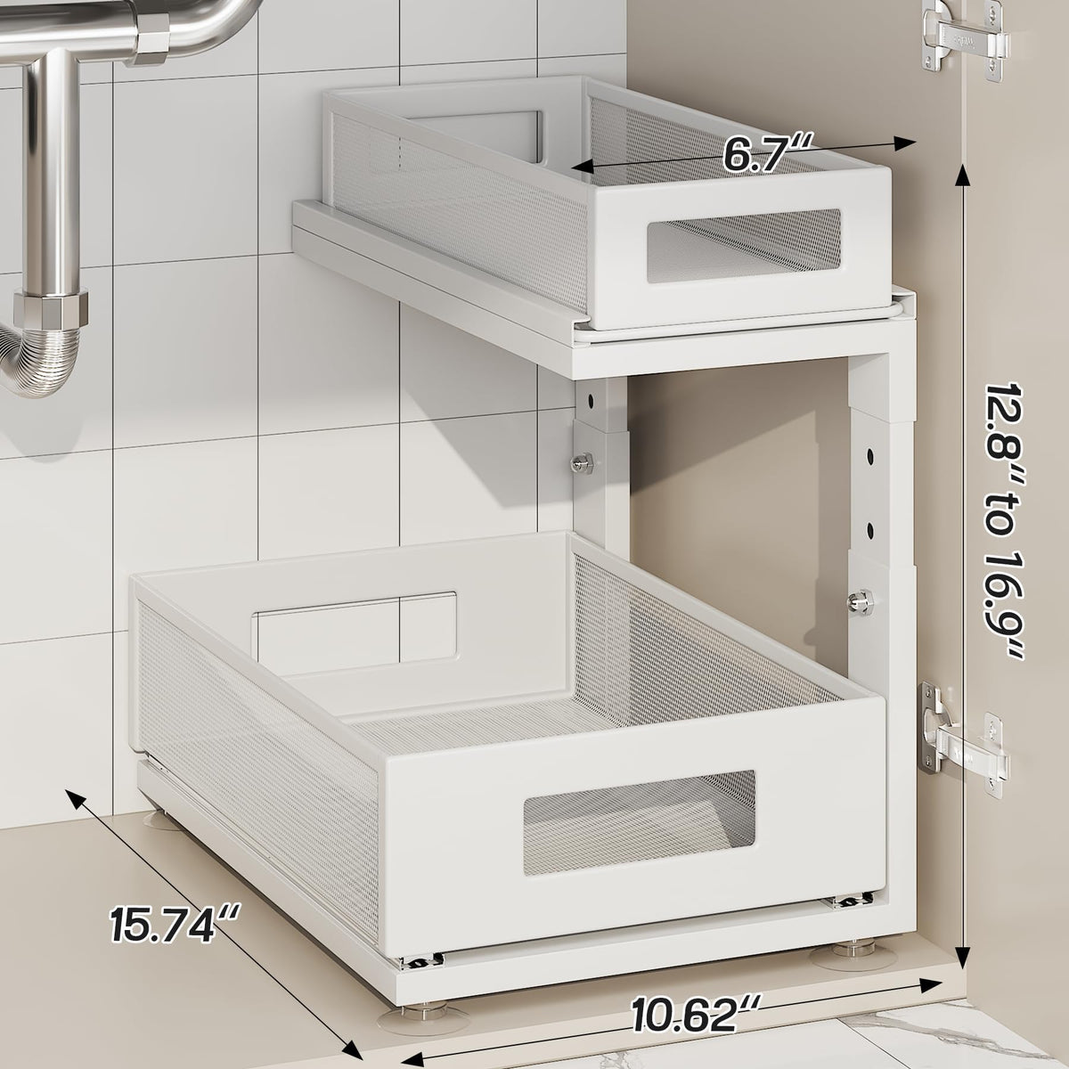 2 Pack Under Sink Organizer With Next (2 Count)