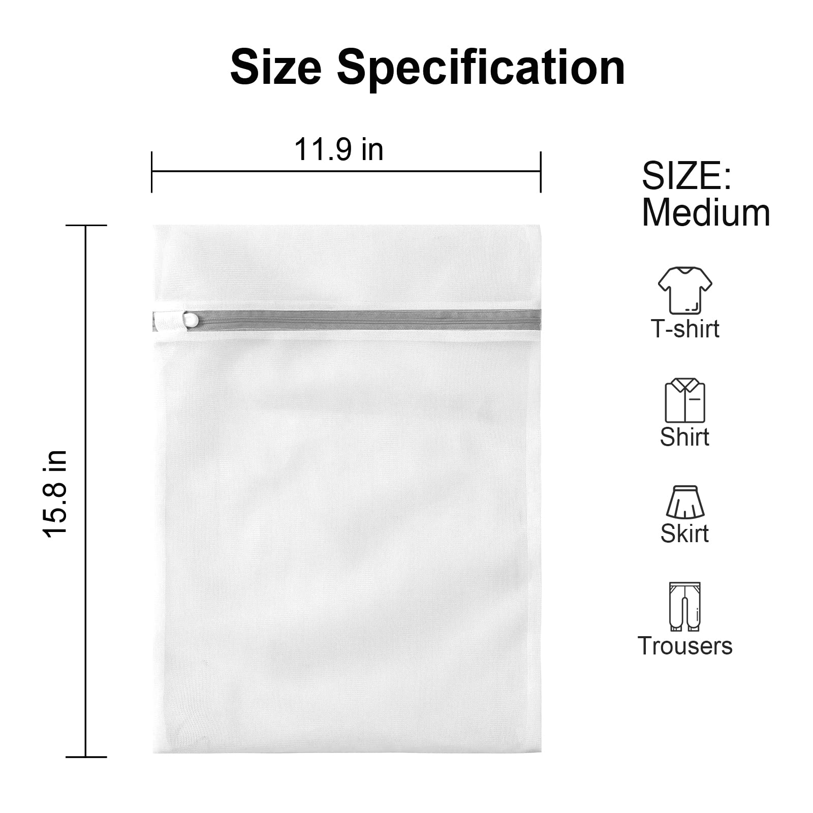 3 Pack Mesh Laundry Bags Medium by MDSXO (3 Count)