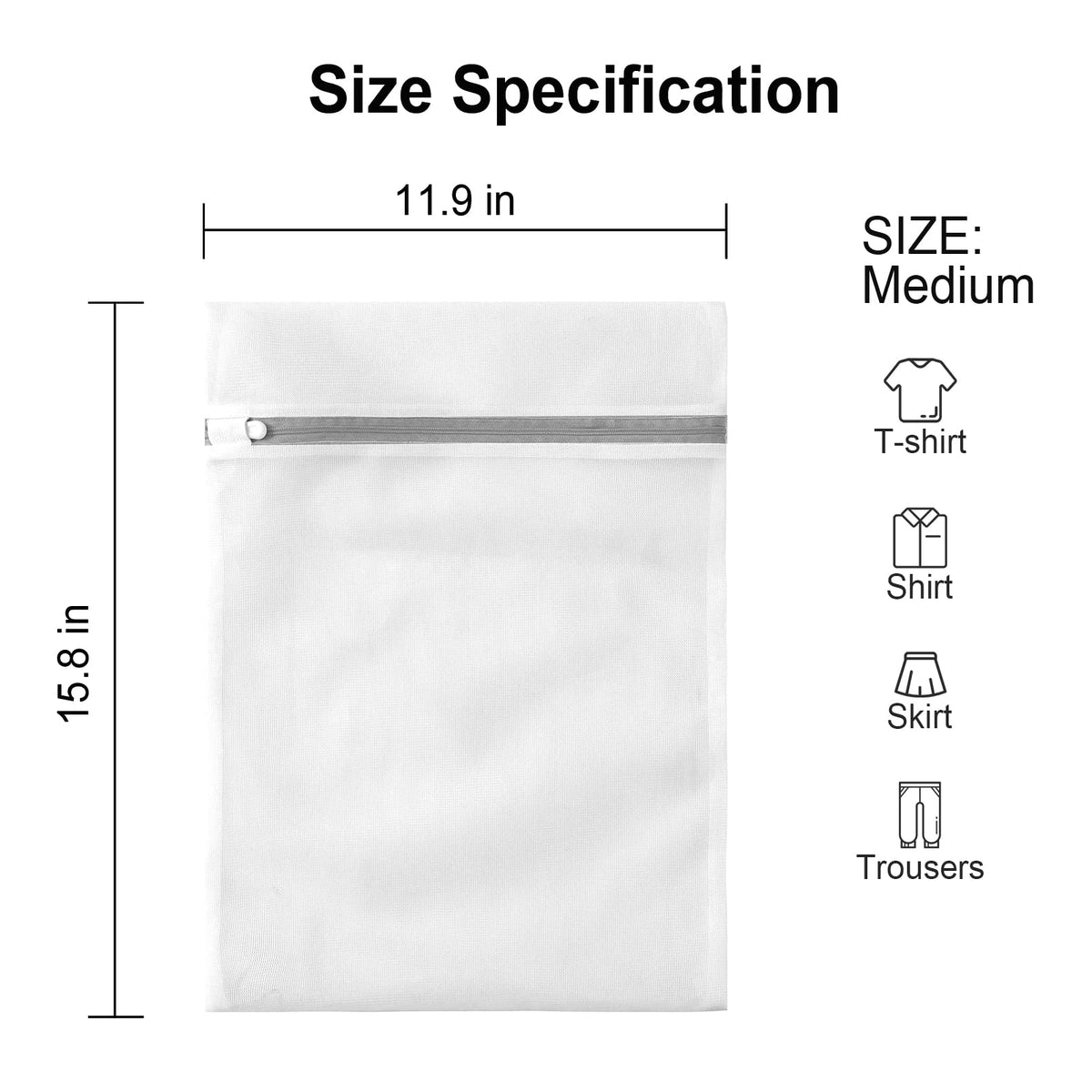 3 Pack Mesh Laundry Bags Medium by MDSXO (3 Count)