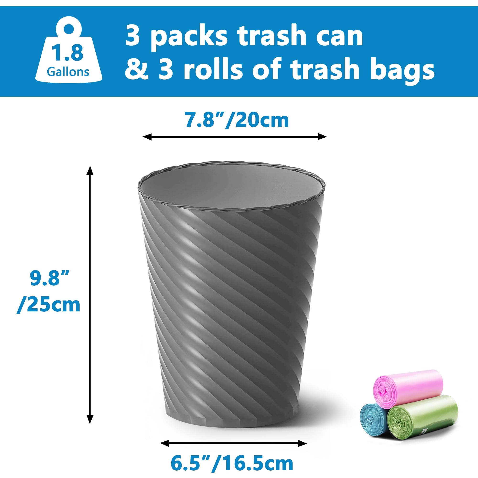 Bathroom Trash Can 8 Pack (8 Count)