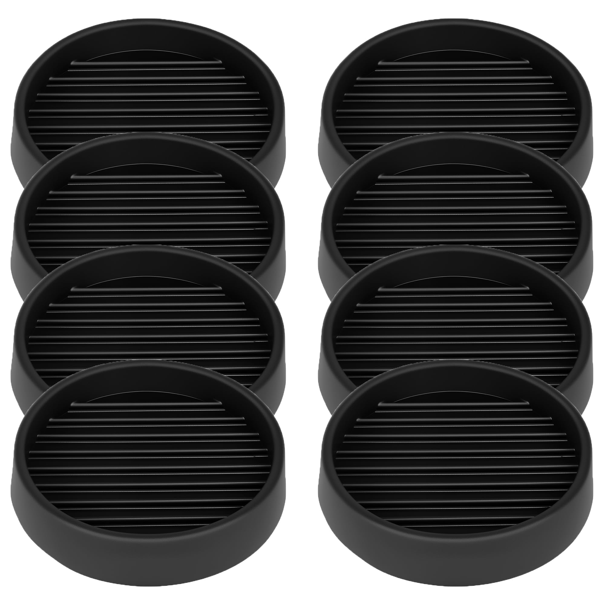 2.5X2.5 Round Rubber Caster Cups (8 Count)