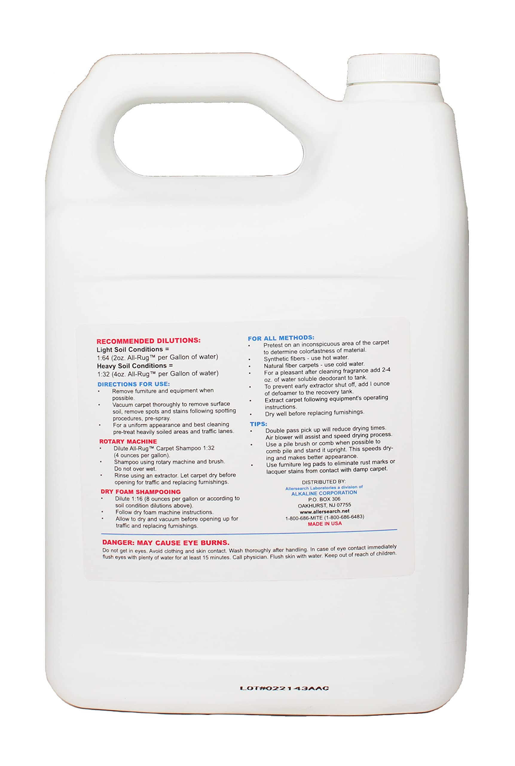 All-Rug Anti-Allergen Concentrated Carpet Shampoo 1 Gallon (128 Oz) (128 Fl Oz)