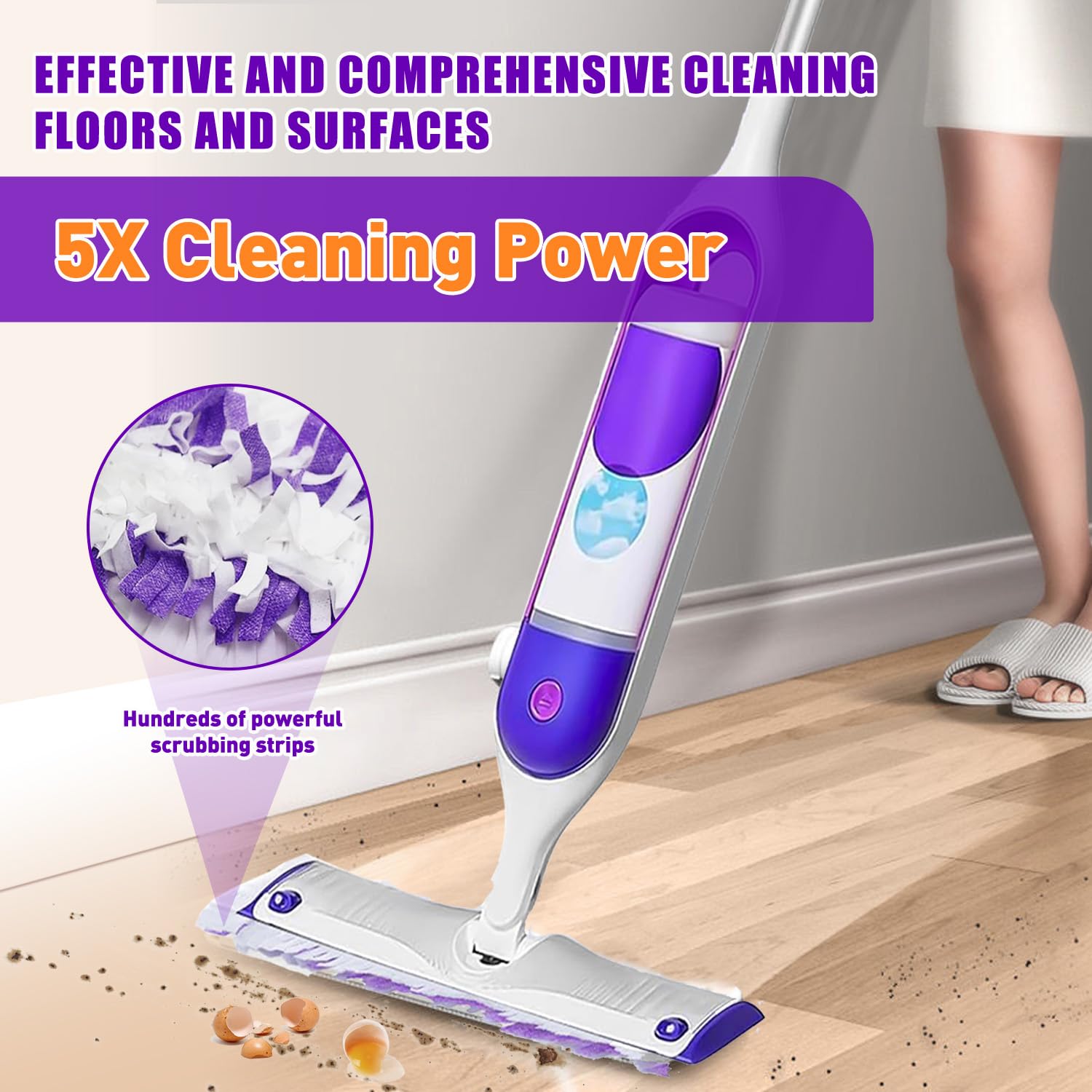 18 Pack Thickened Disposable Power Mop Pads Refills for Swiffer PowerMop (18 Count)