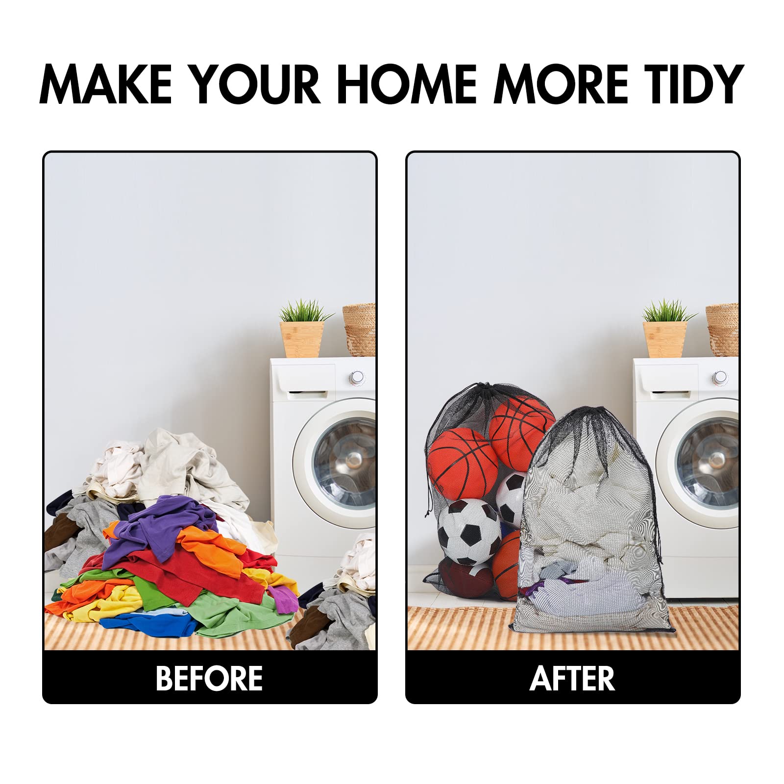 30 Pack Large Mesh Laundry Bags (30 Count)