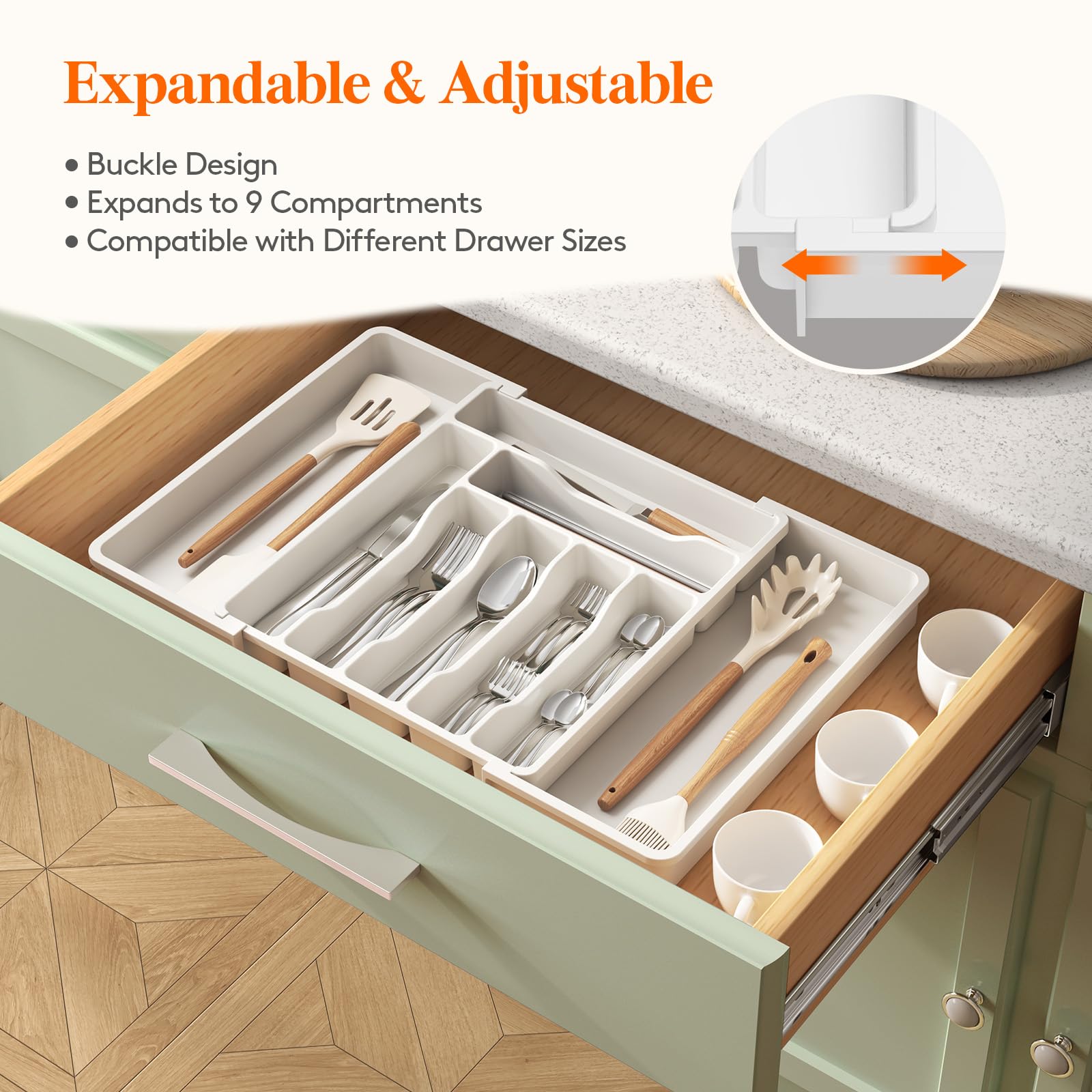 Utensil Organizer for Kitchen Drawer