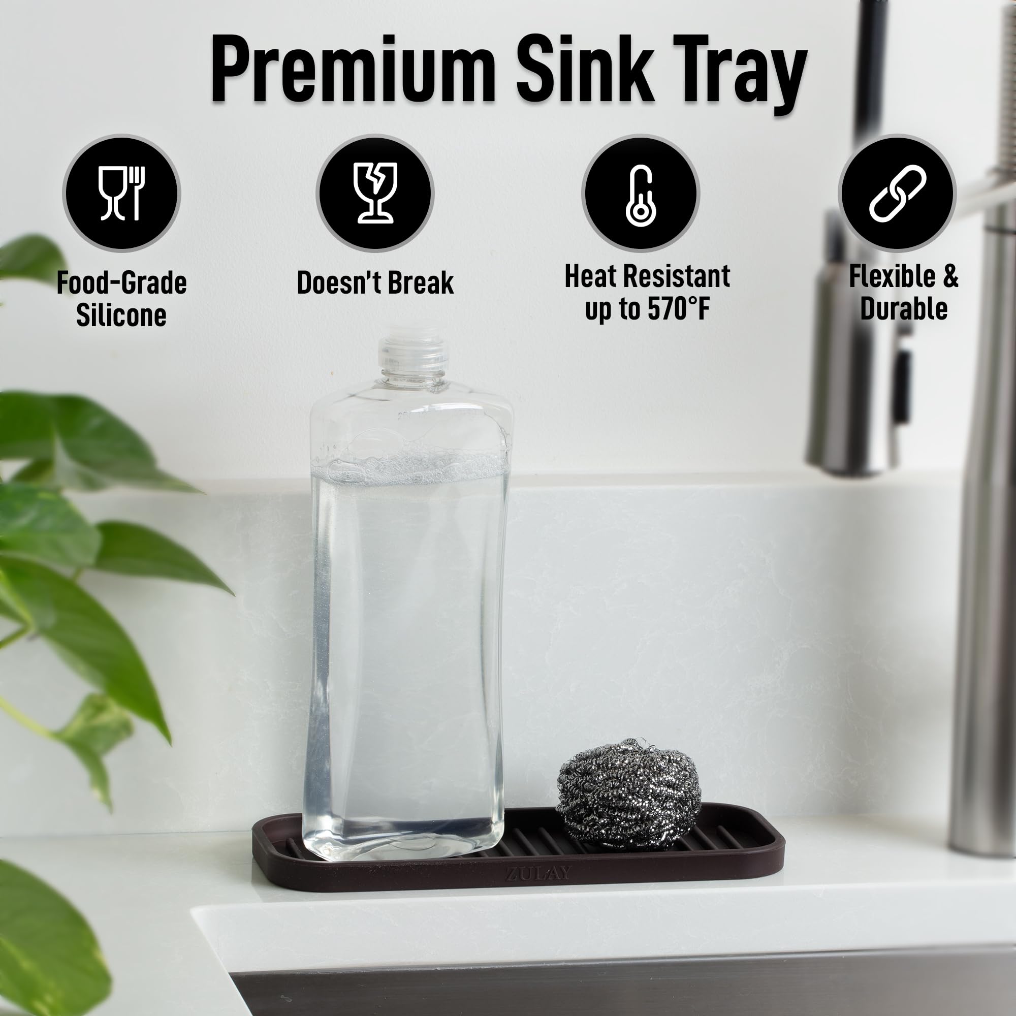 9x3.5 Silicone Sponge Holder for Kitchen Sink