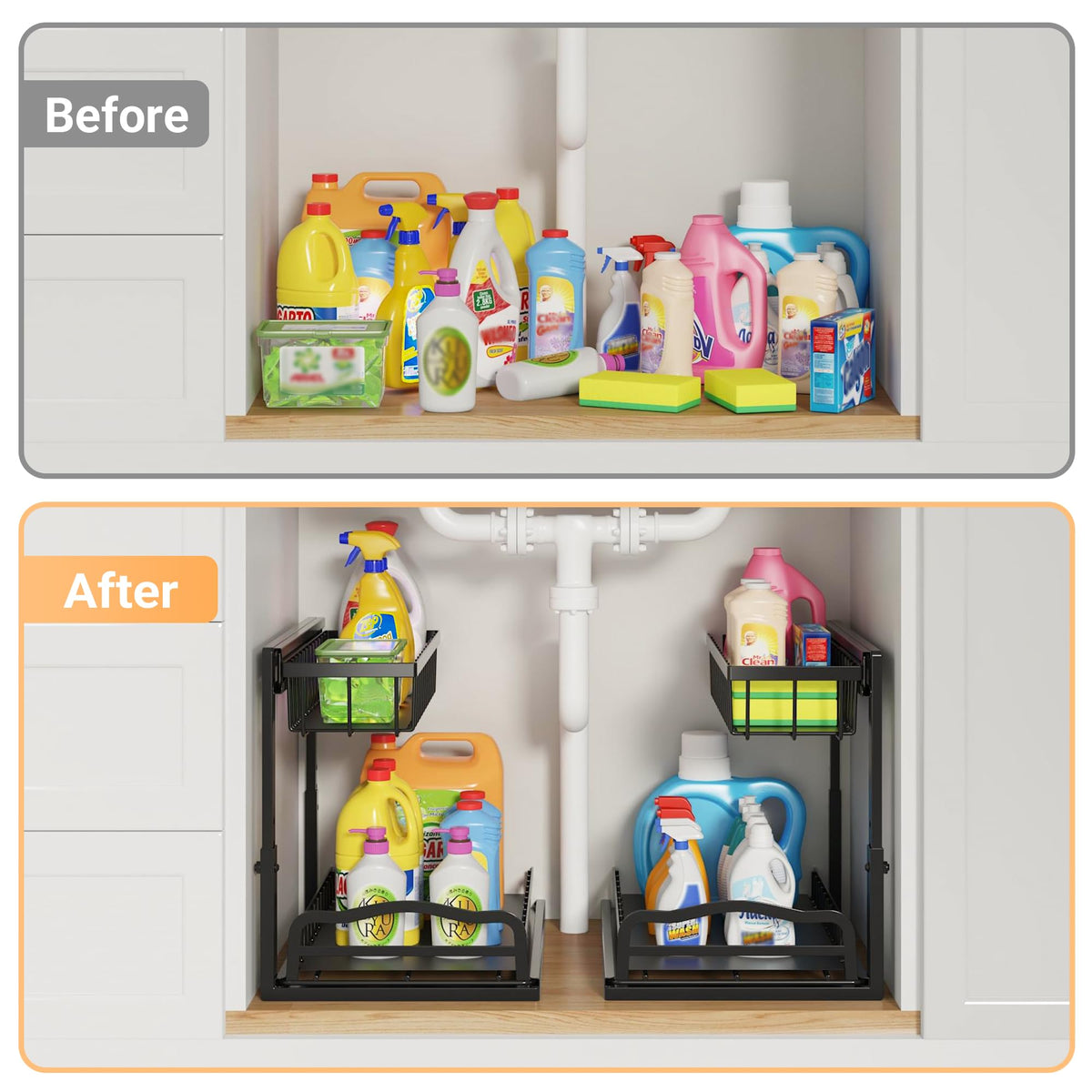 2 Pack Under Sink Organizer (2 Count)