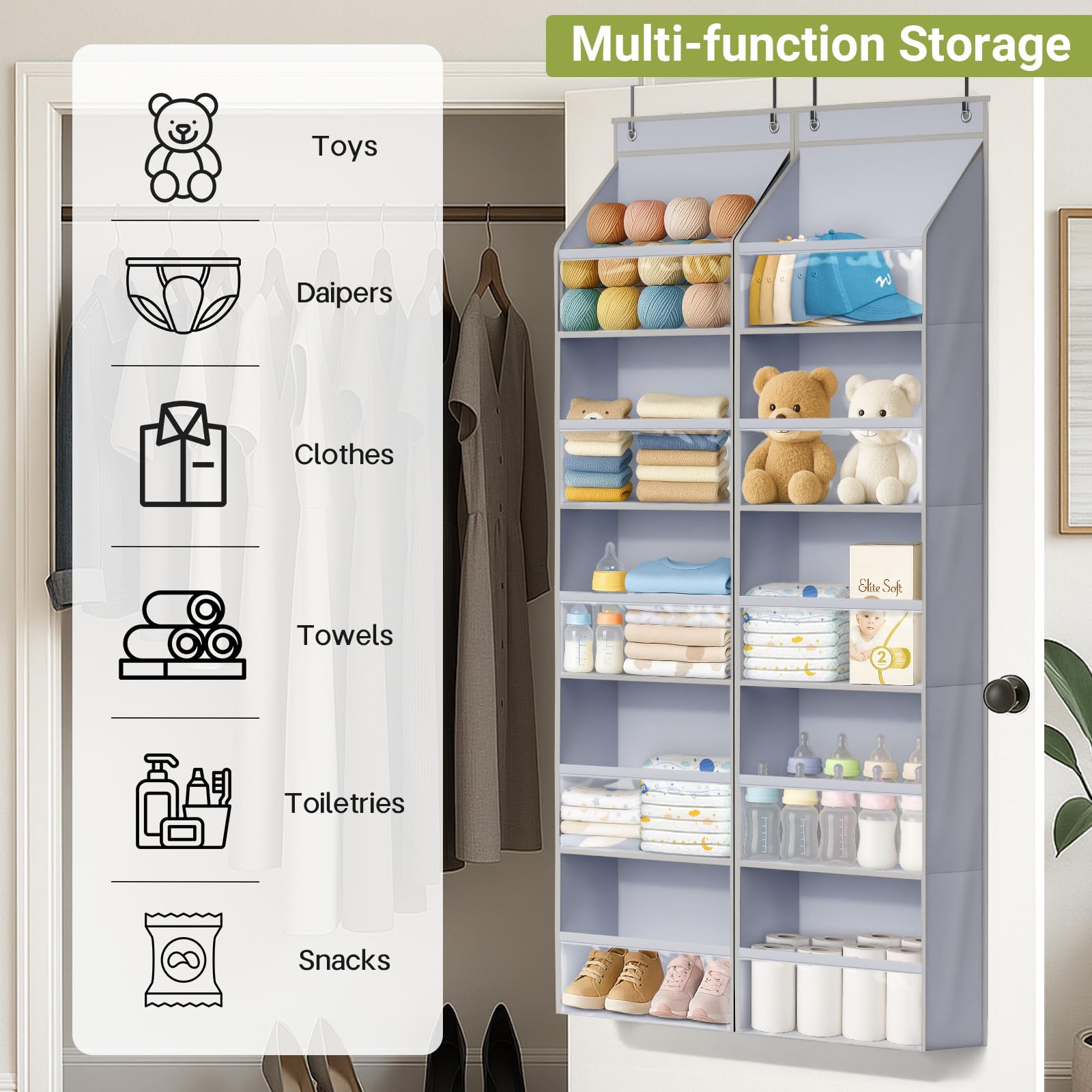 2 Pack Over the Door Organizer (12.49 Count)