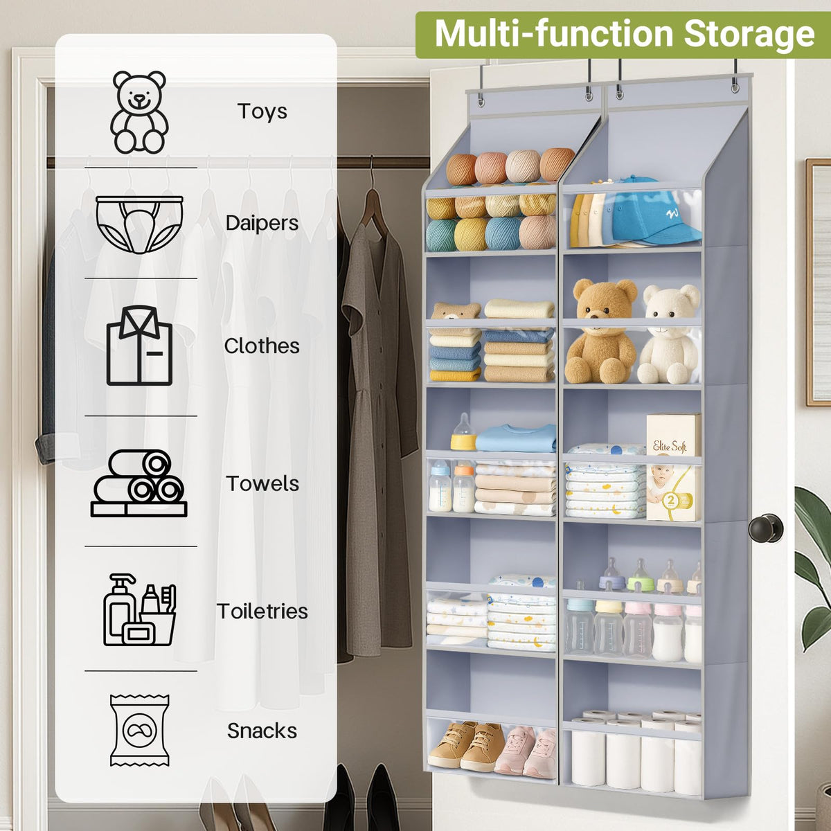 2 Pack Over the Door Organizer (12.49 Count)
