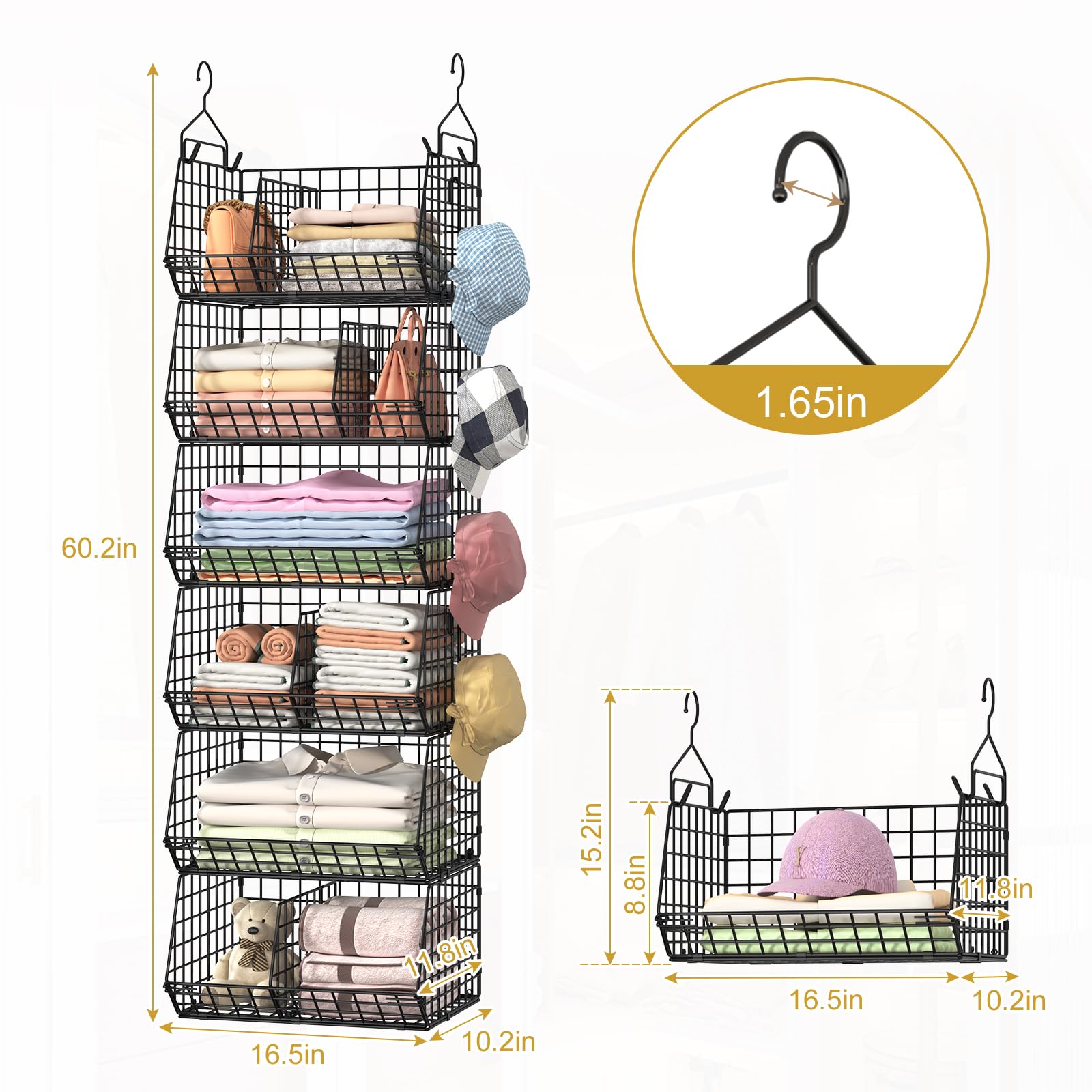 6 Tier Extra Large Hanging Storage Organizer