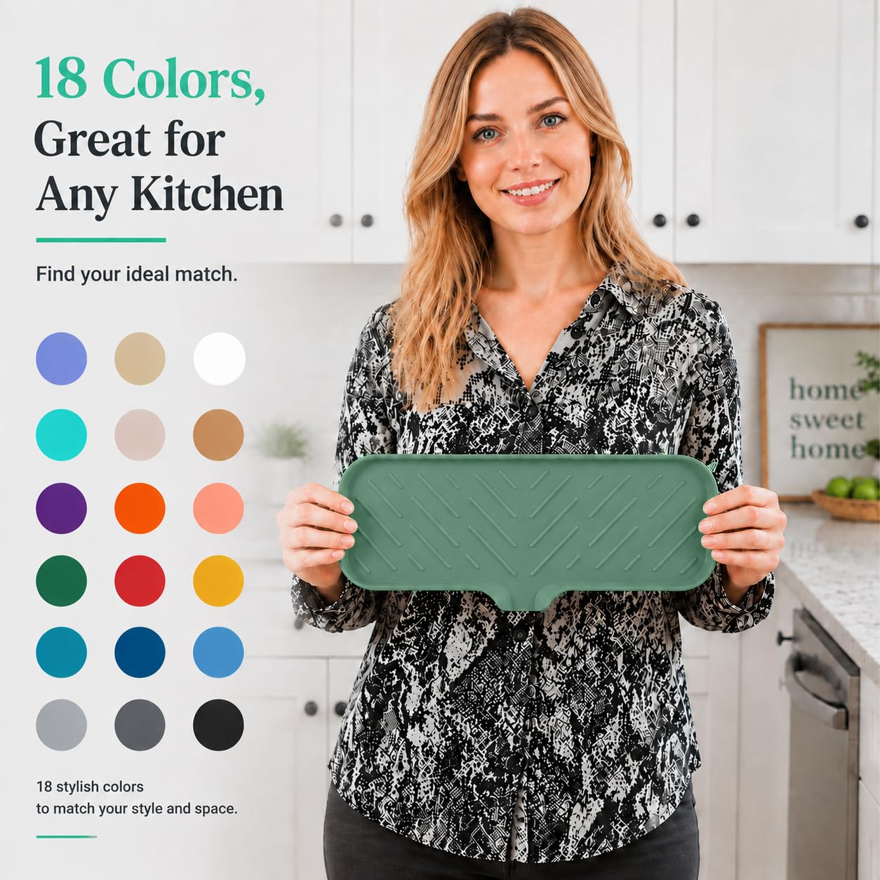Silicone Soap Dish with Drain Spout