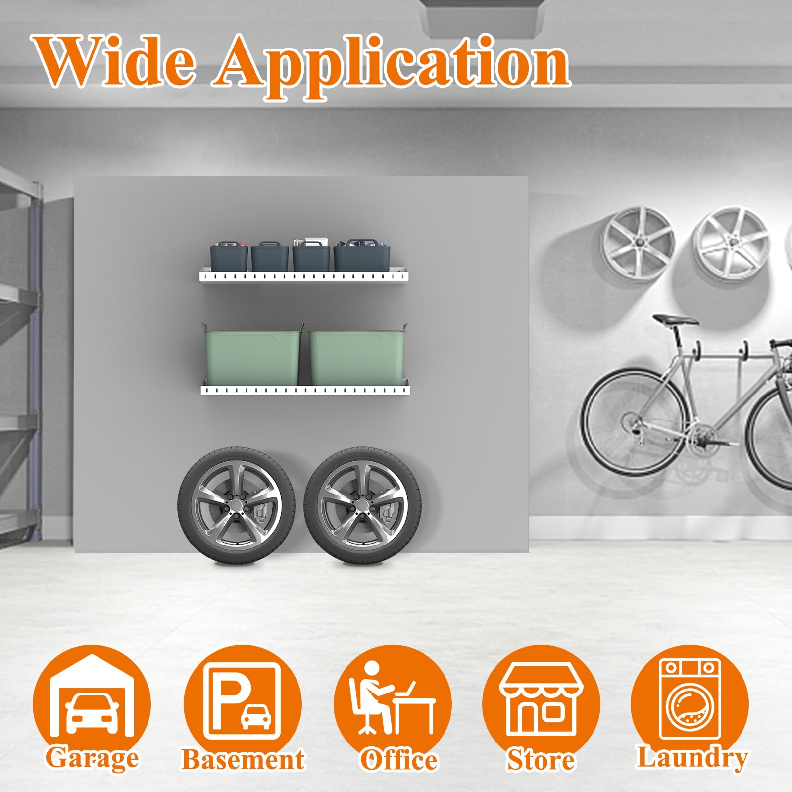 2 Pack Garage Wall Shelf (2 Count)