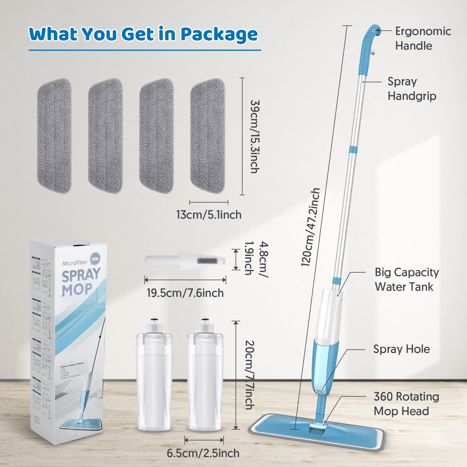 Spray Wet Mops for Floor Cleaning