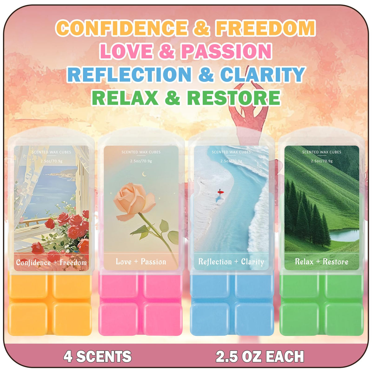 Wax Melts Summer Scent Wax Cubes for Healing Calming Relax