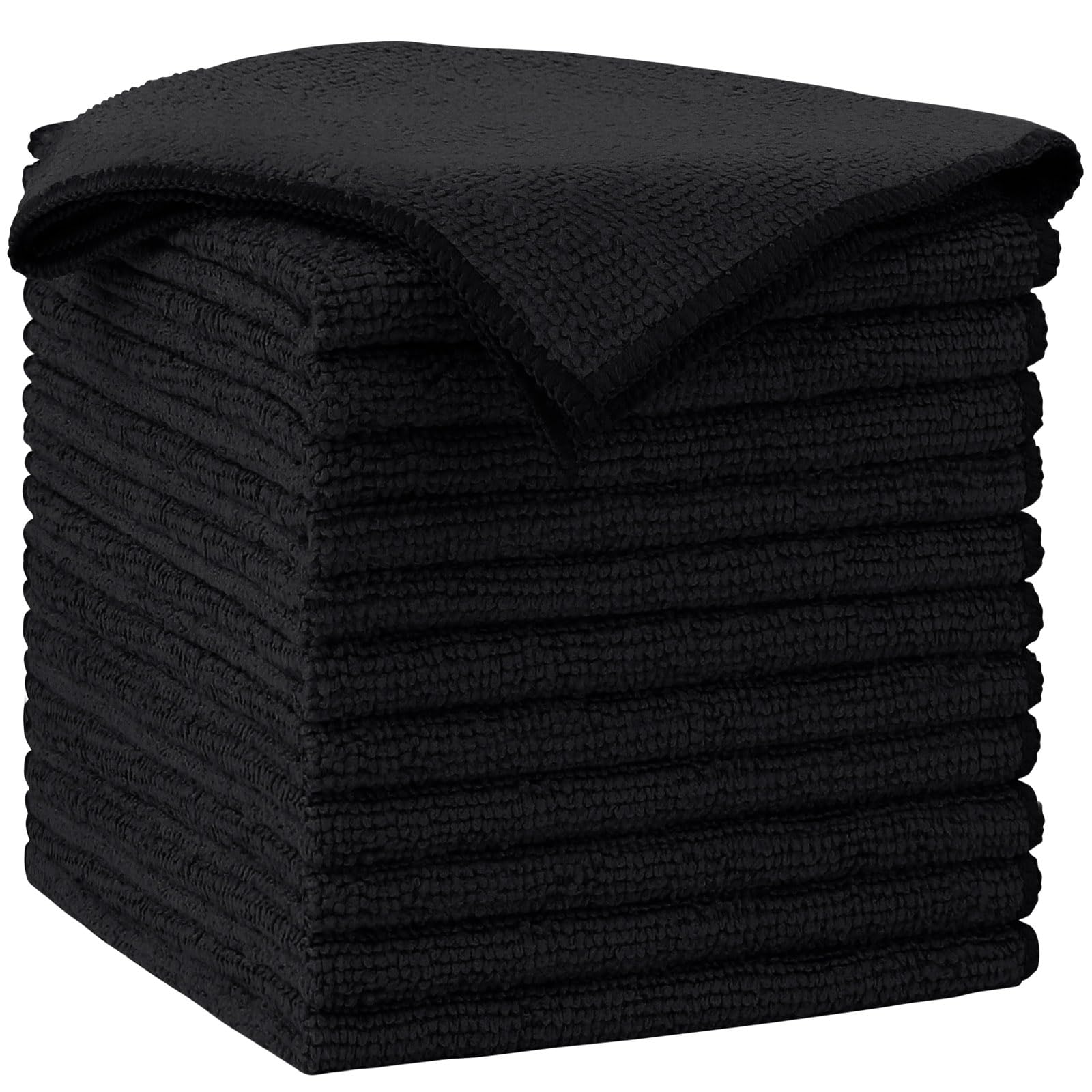 Black Microfiber Cleaning Cloth (12 Count)