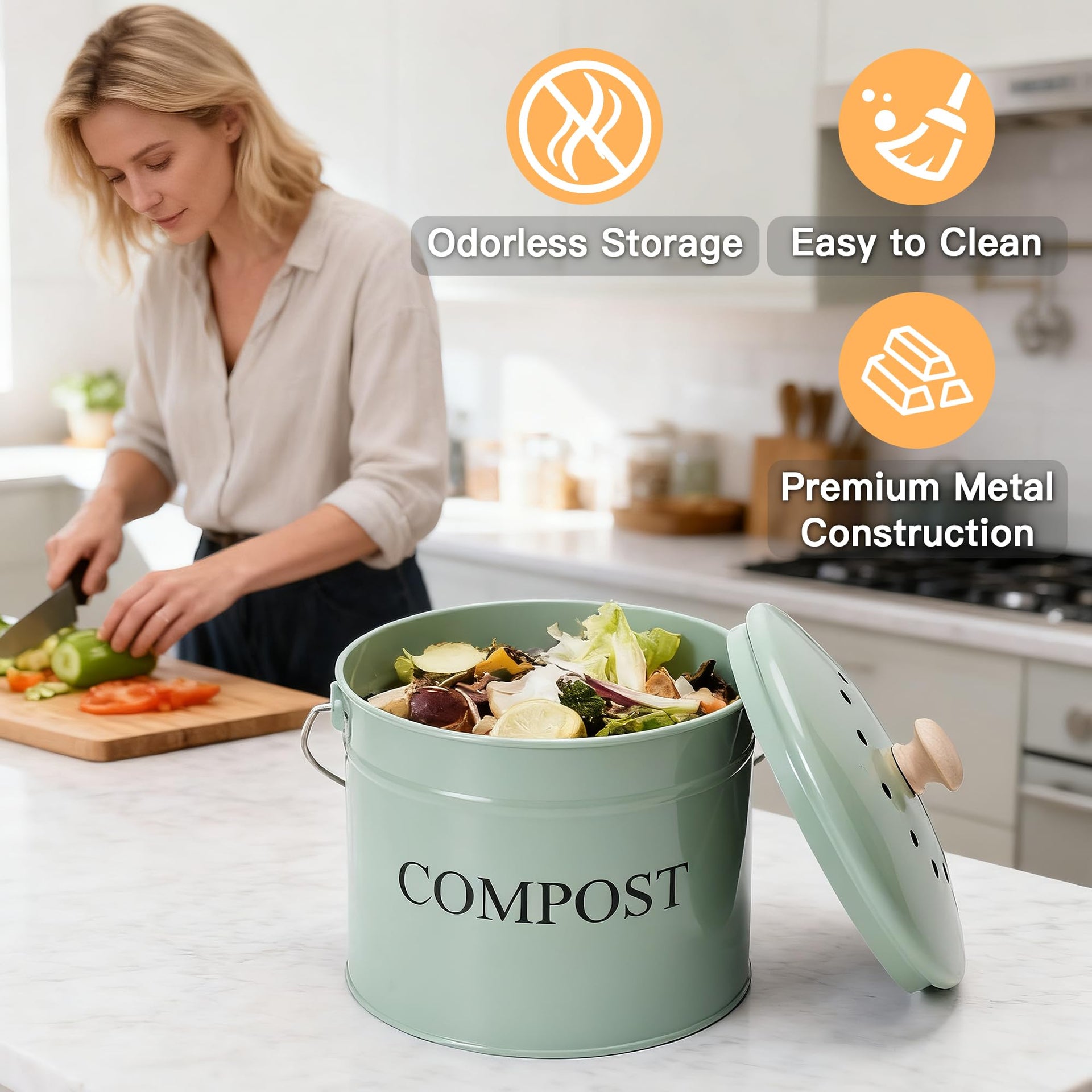 Compost Bin for Kitchen Counter