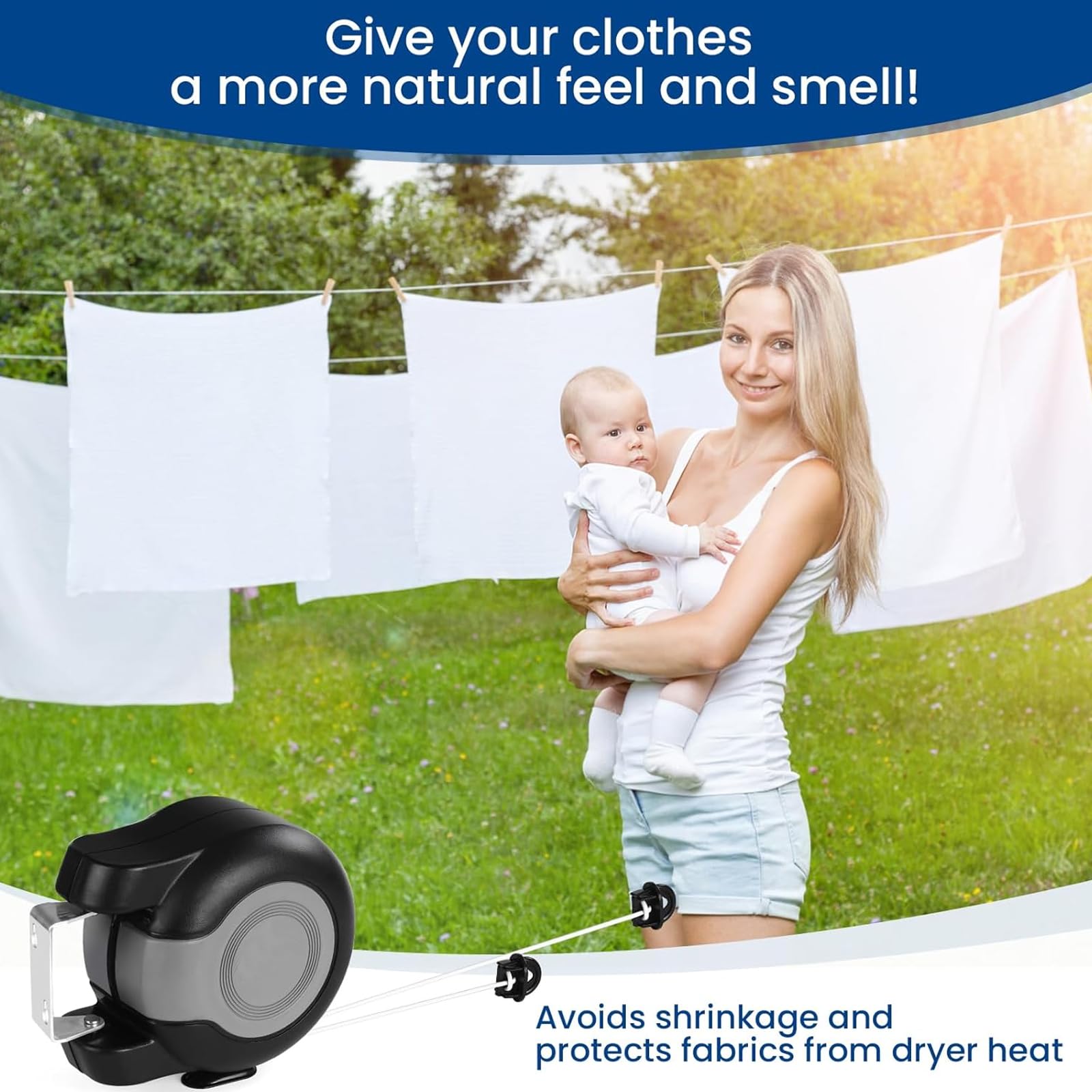 Retractable Double Clothesline (98 Foot)
