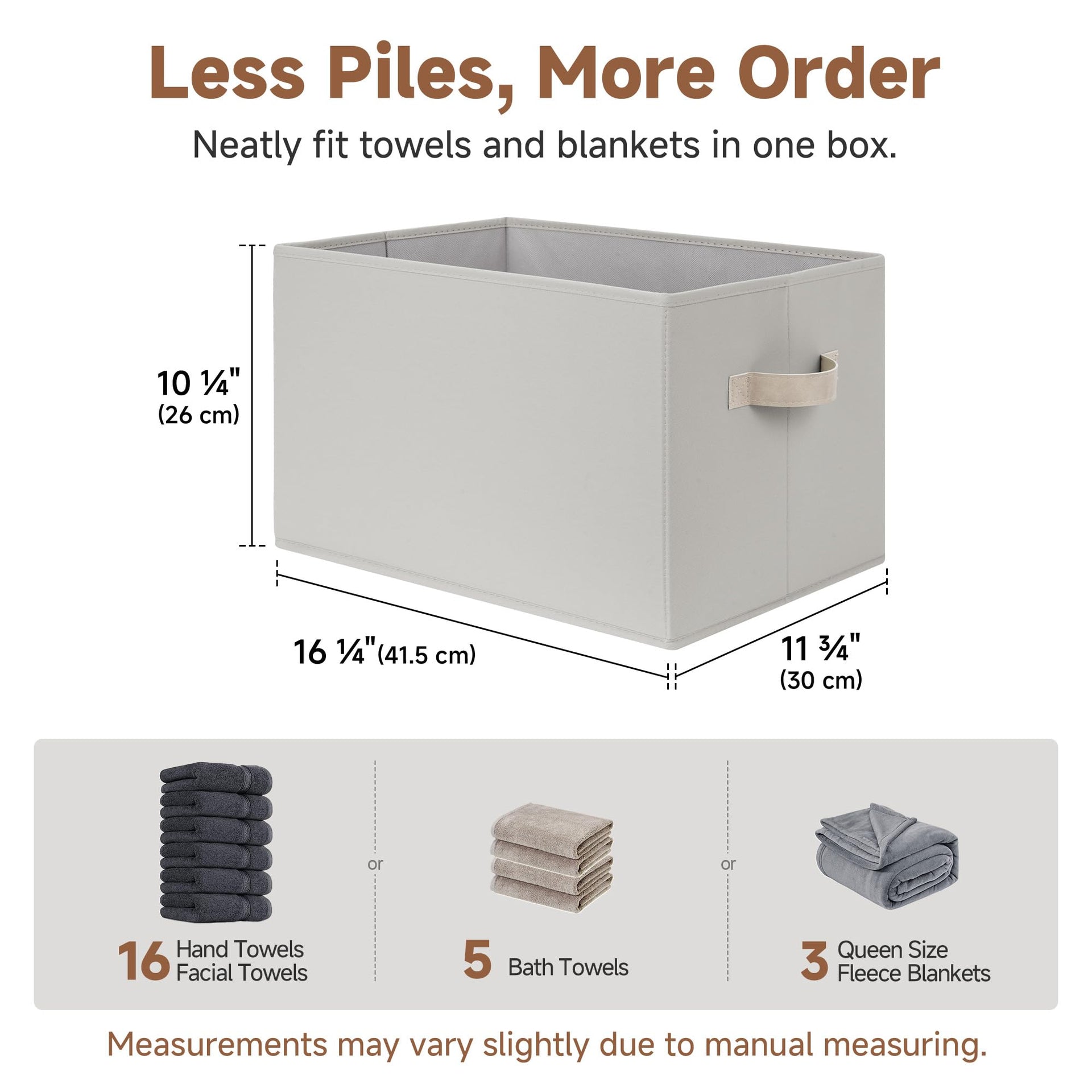 Storage Baskets for Shelves (3 Count)
