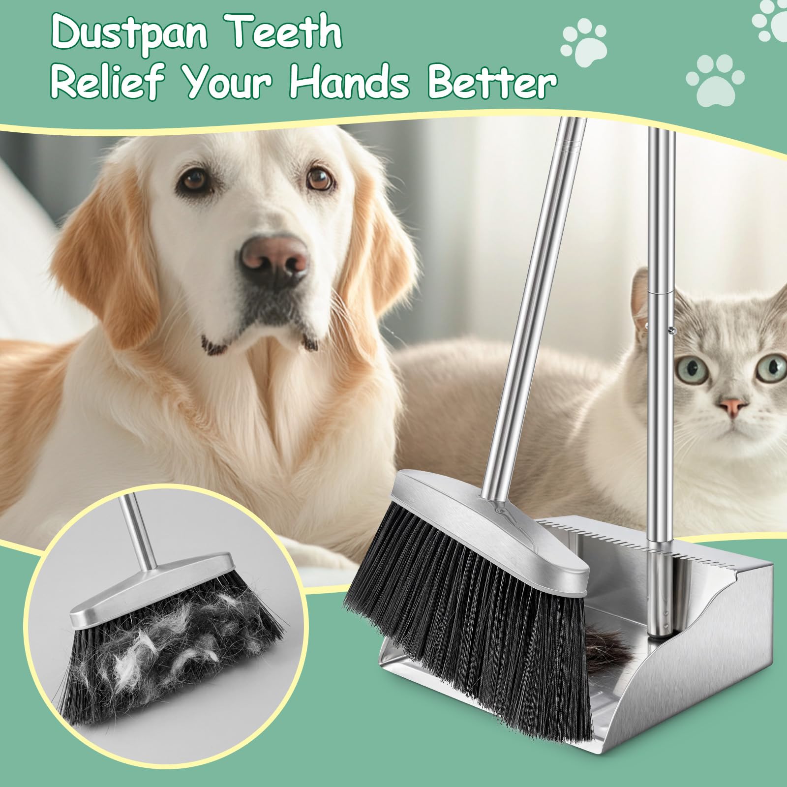 Dustpan with Broom Set