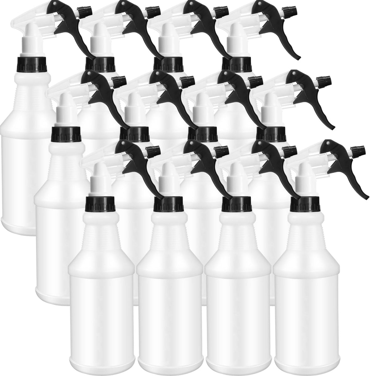 12 Pcs 16 Oz Plastic Spray Bottles