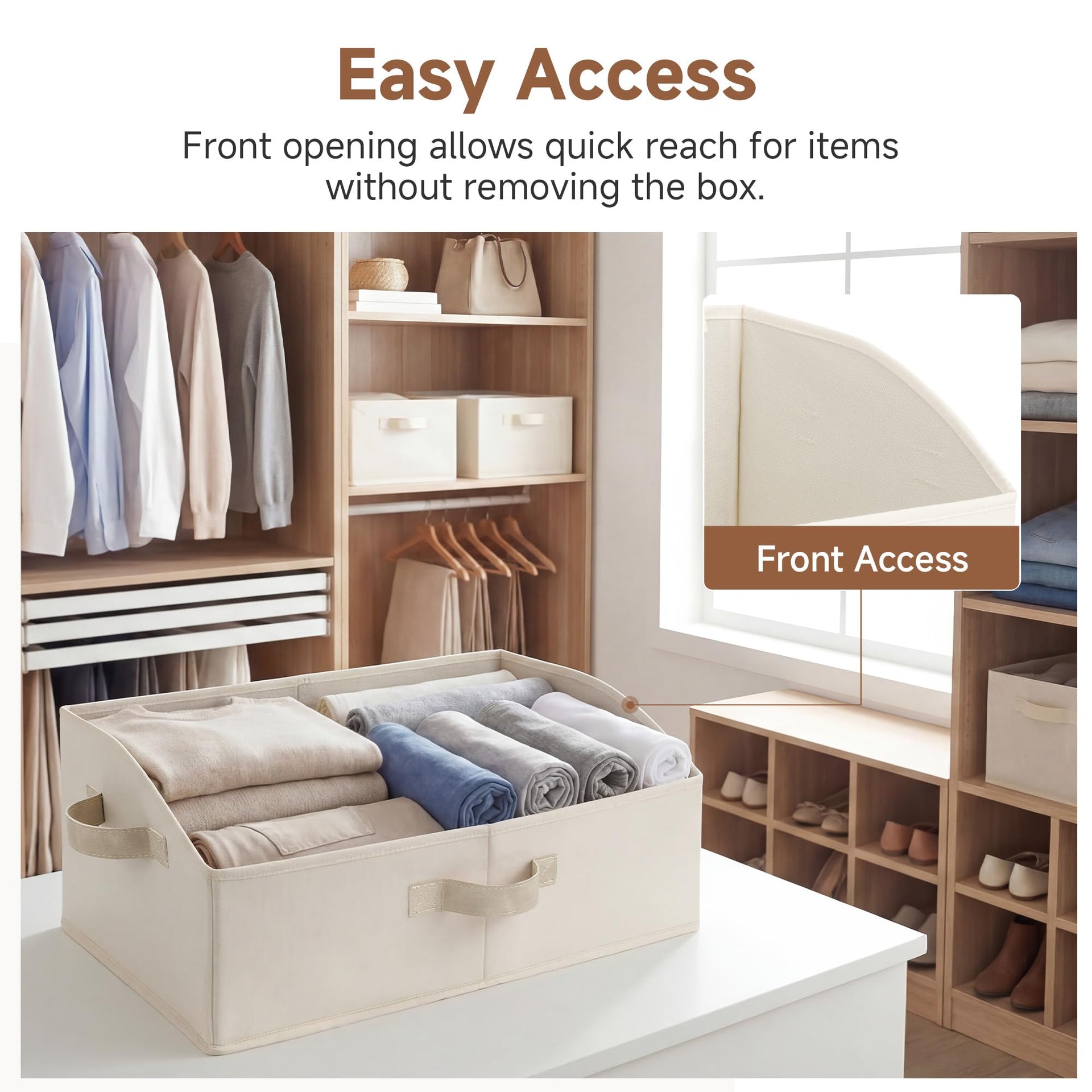 Closet Storage Bins Trapezoid (3 Count)