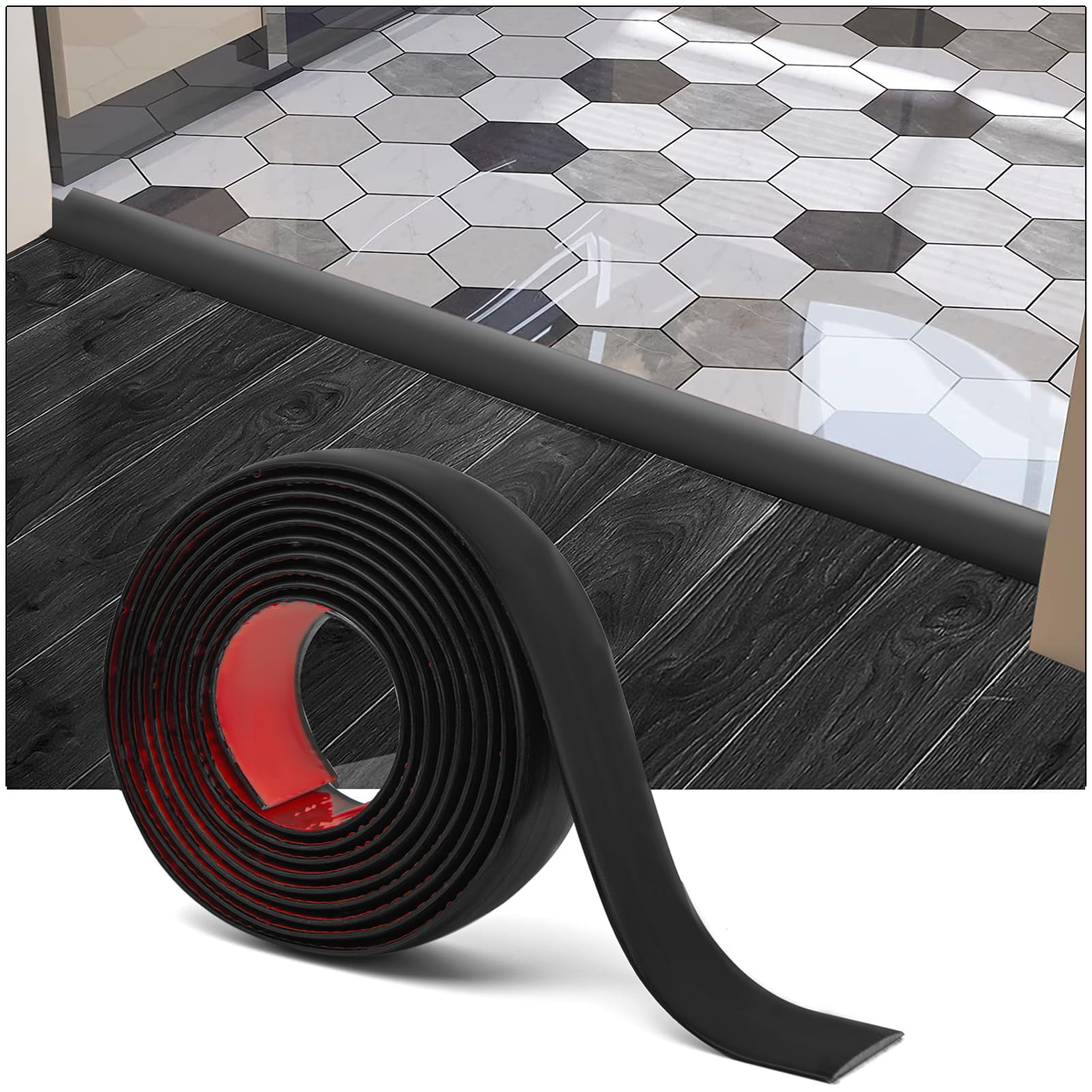 4 FT Self Adhesive Vinyl Floor Transition Strip