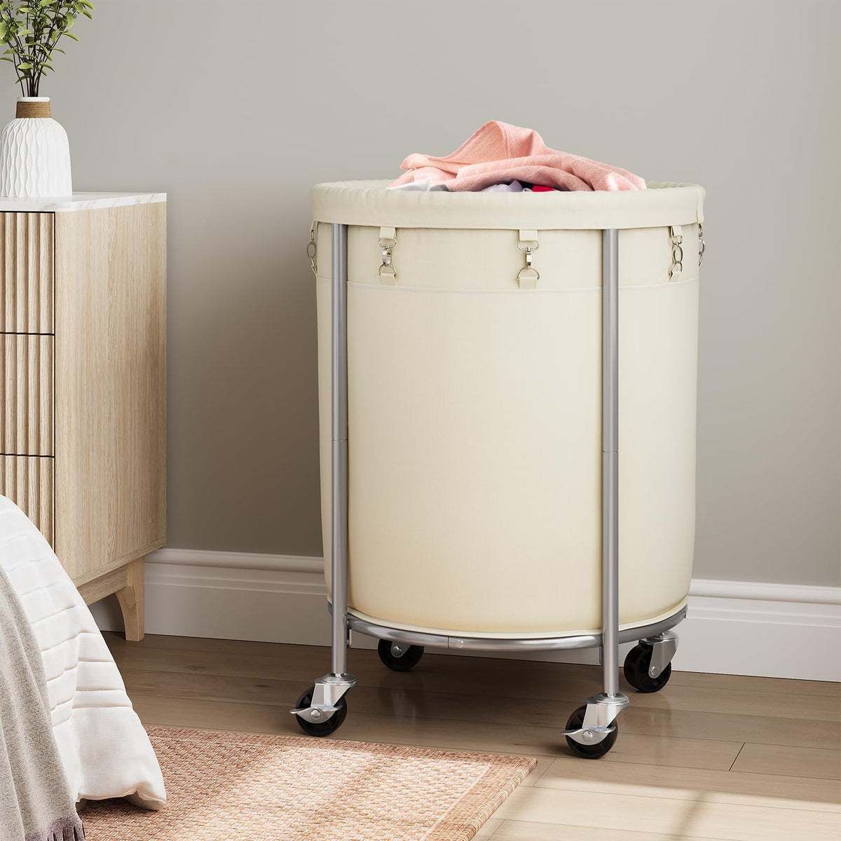 Laundry Basket with Wheels