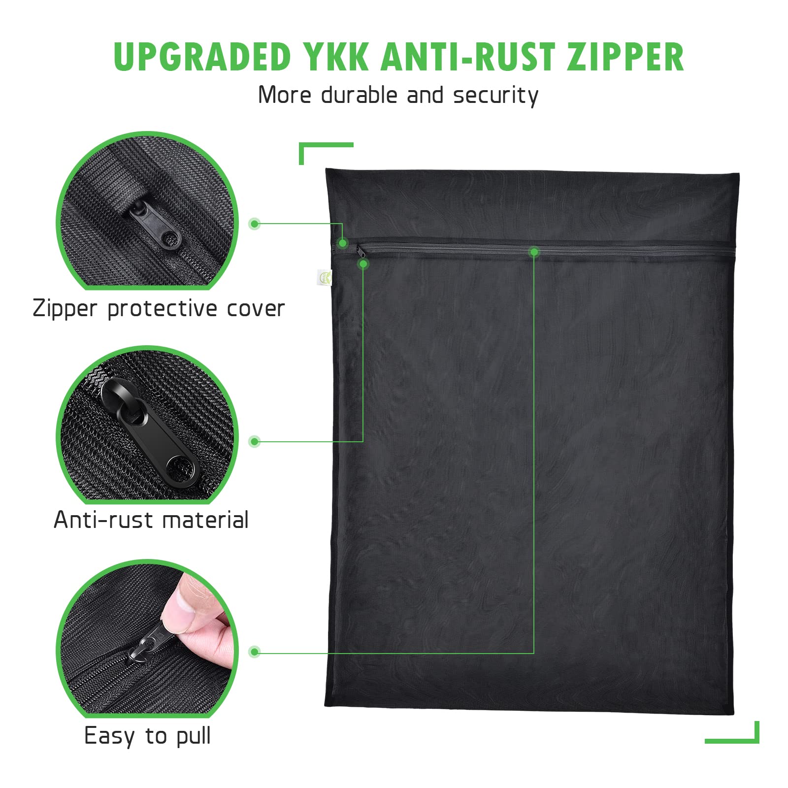 2 Pack Mesh Laundry Bags 24 x 32 inch Laundry Garment Bag Mesh Large Lingerie Wash Bags Zippered Garment Washing Net for Underwear Hosiery Blouse Sweater Dress Don't Drying (2 Count)