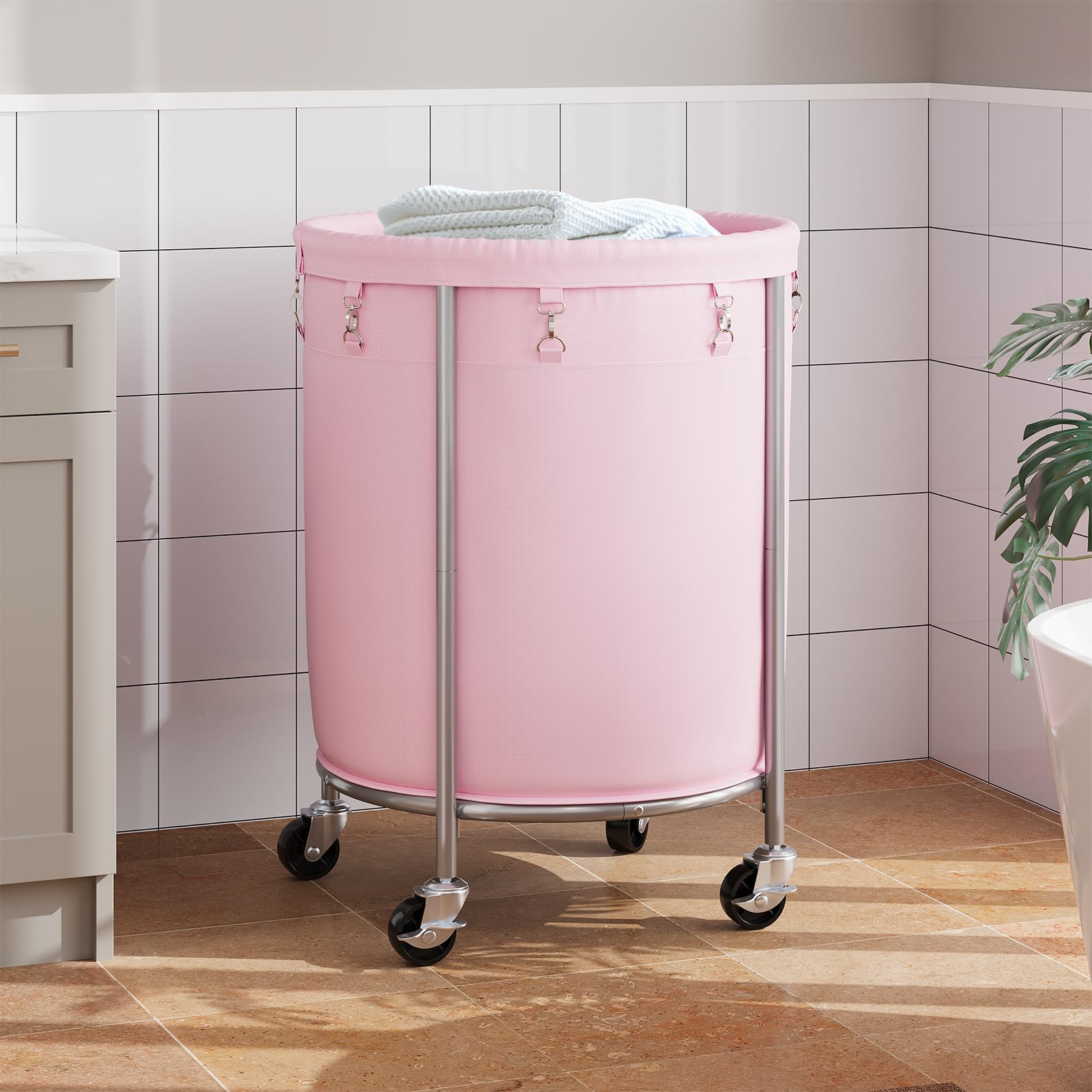 Laundry Basket with Wheels