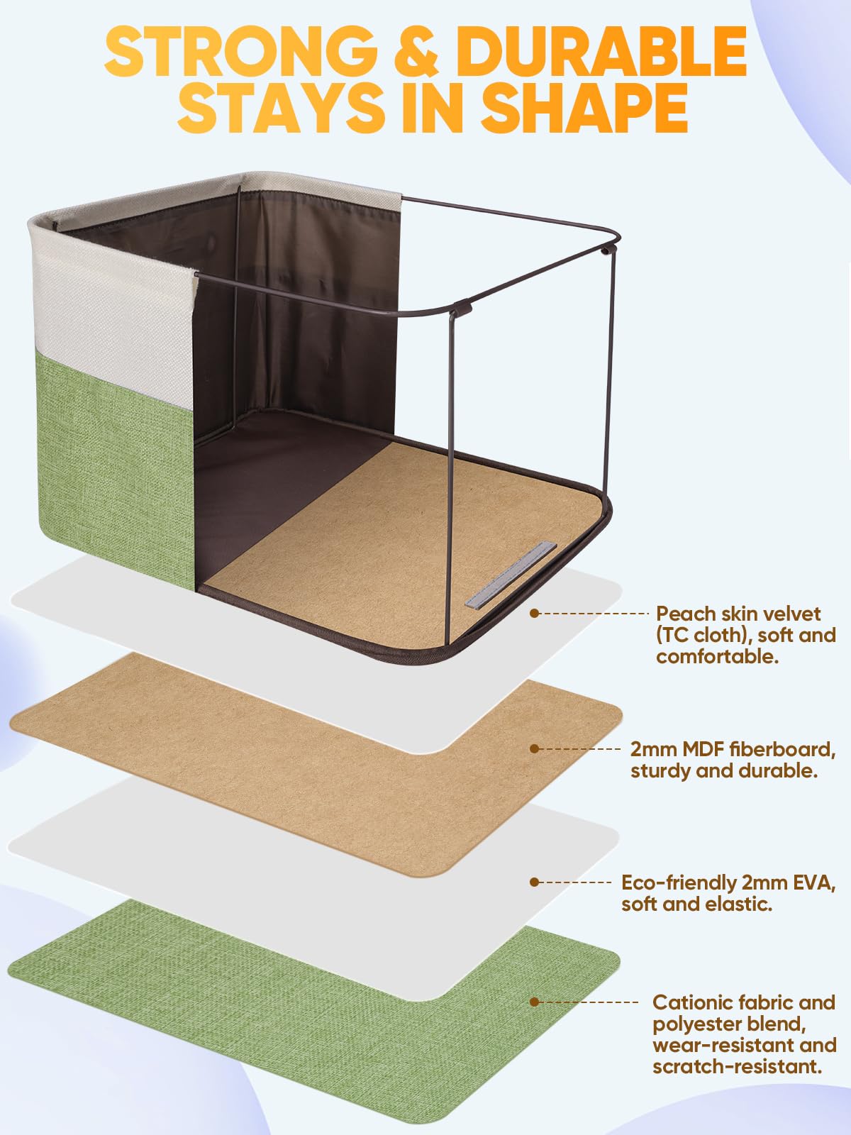 4 Pack Fabric Closet Storage Bins for Shelves (4 Count)