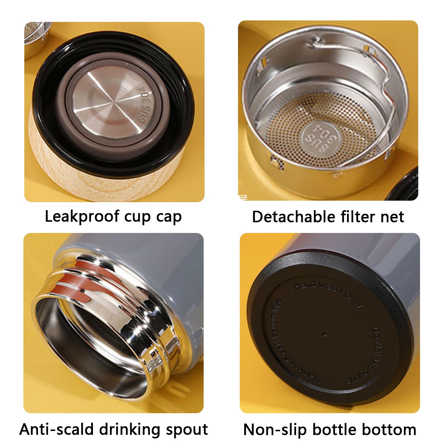 15oz Water Bottle Stainless Steel Thermos Flask