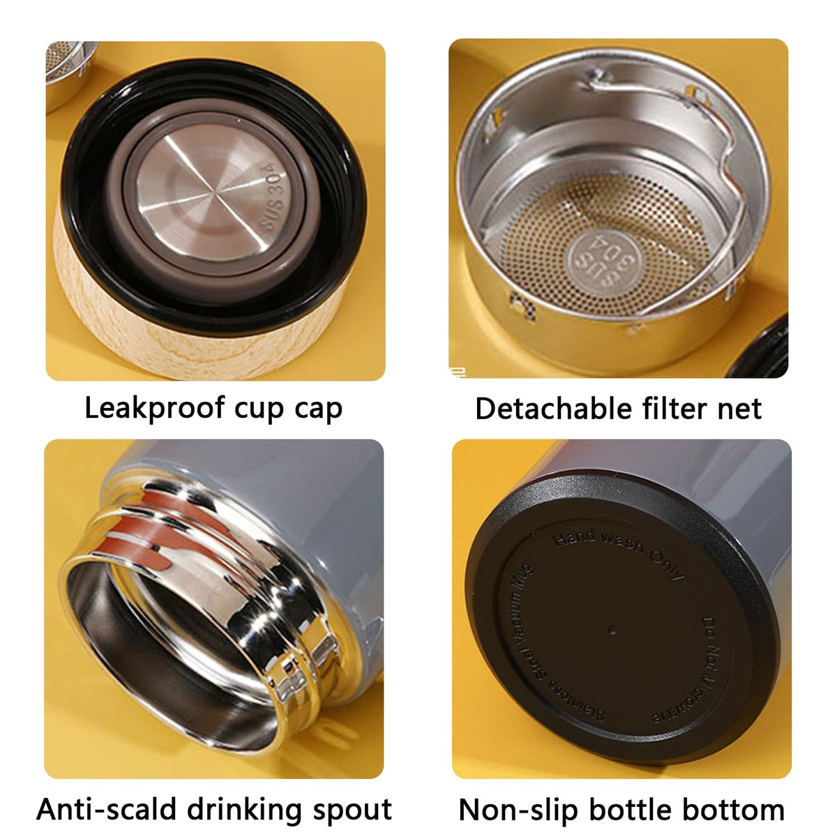 15oz Water Bottle Stainless Steel Thermos Flask