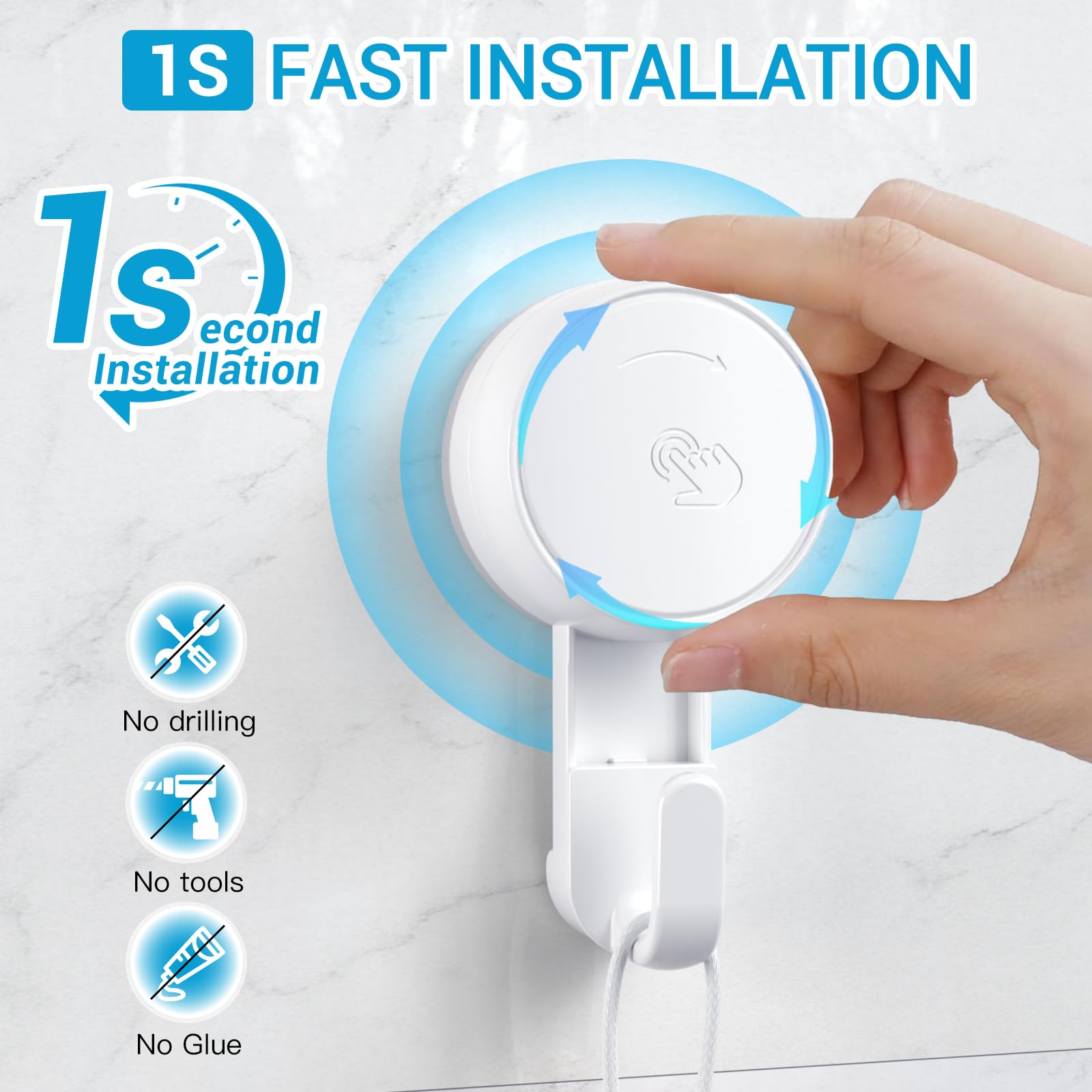 Heavy Duty Waterproof Shower Hooks 6 Pack