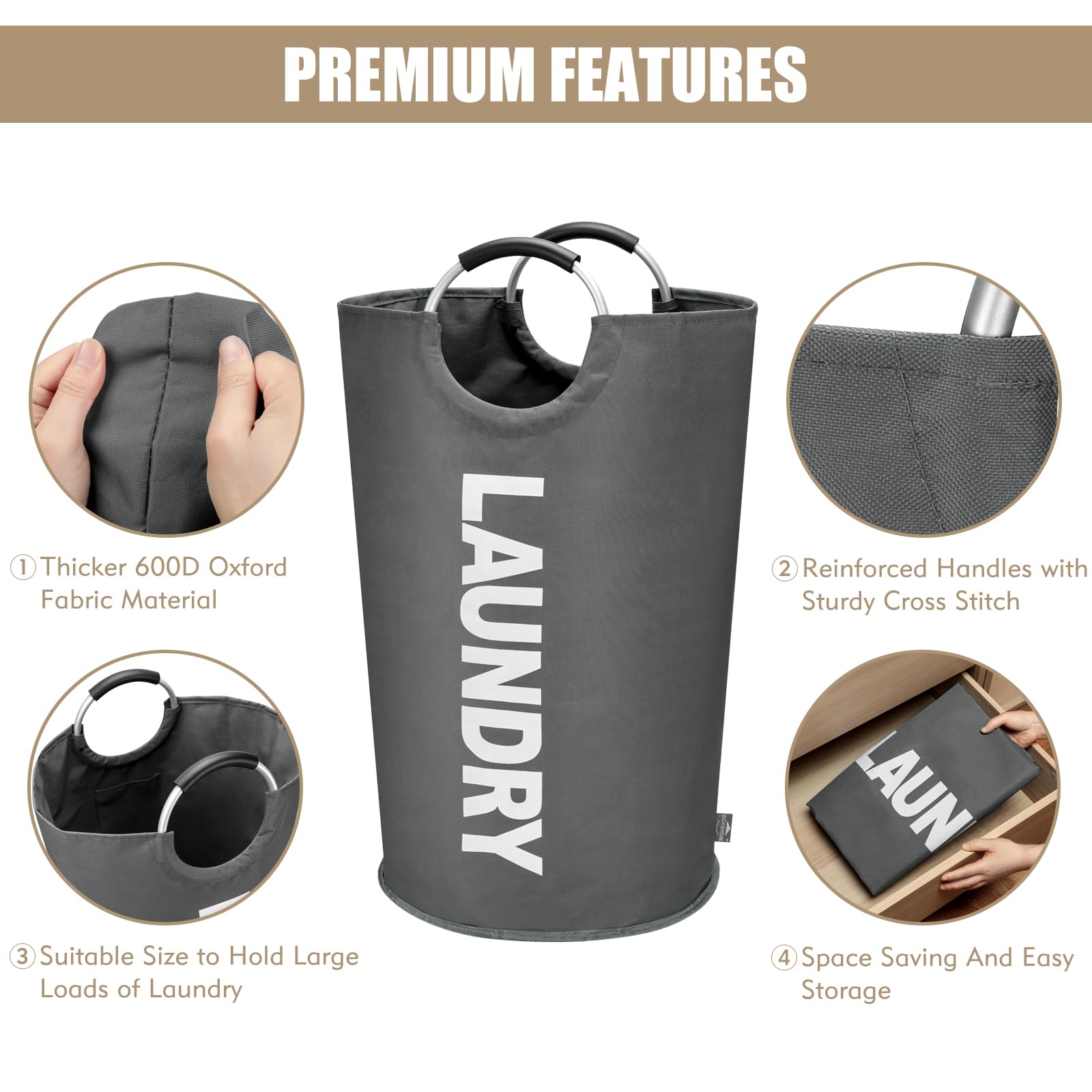90L Large Laundry Basket Bag - ModHome Supplies