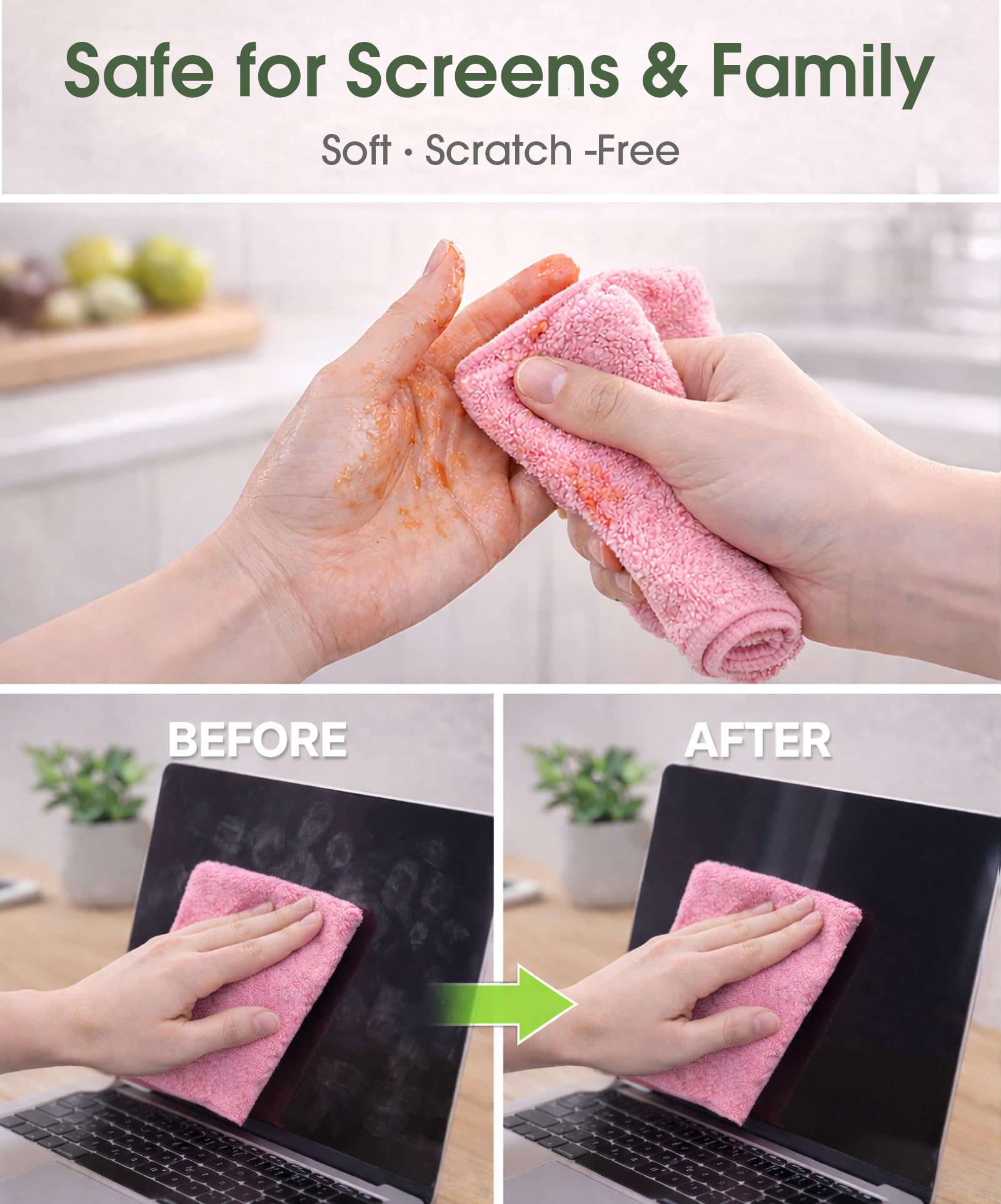 Microfiber Cleaning Cloth Roll (100 Count)